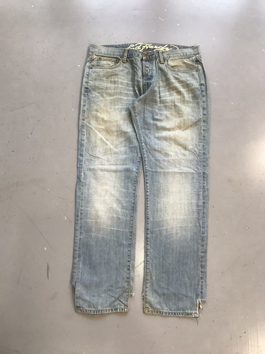 Christian Audigier × Ed Hardy × Vintage Vintage Edhardy SpellOut printed snake 🐍 embroidered denim Size US 36 / EU 52 - 2 Thumbnail