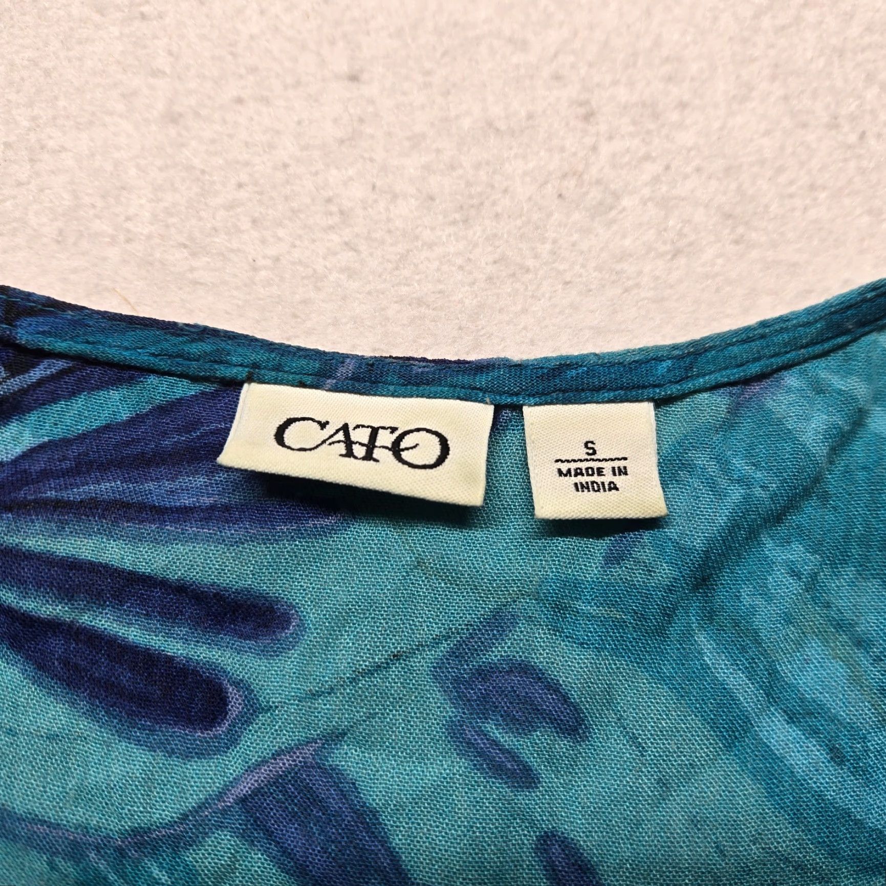 Vintage VINTAGE Cato Shirt 3/4 Sleeve Henley Blue Adult Women's S Small Rhinestone 90s Theme Clothing Size S / US 4 / IT 40 - 4 Thumbnail