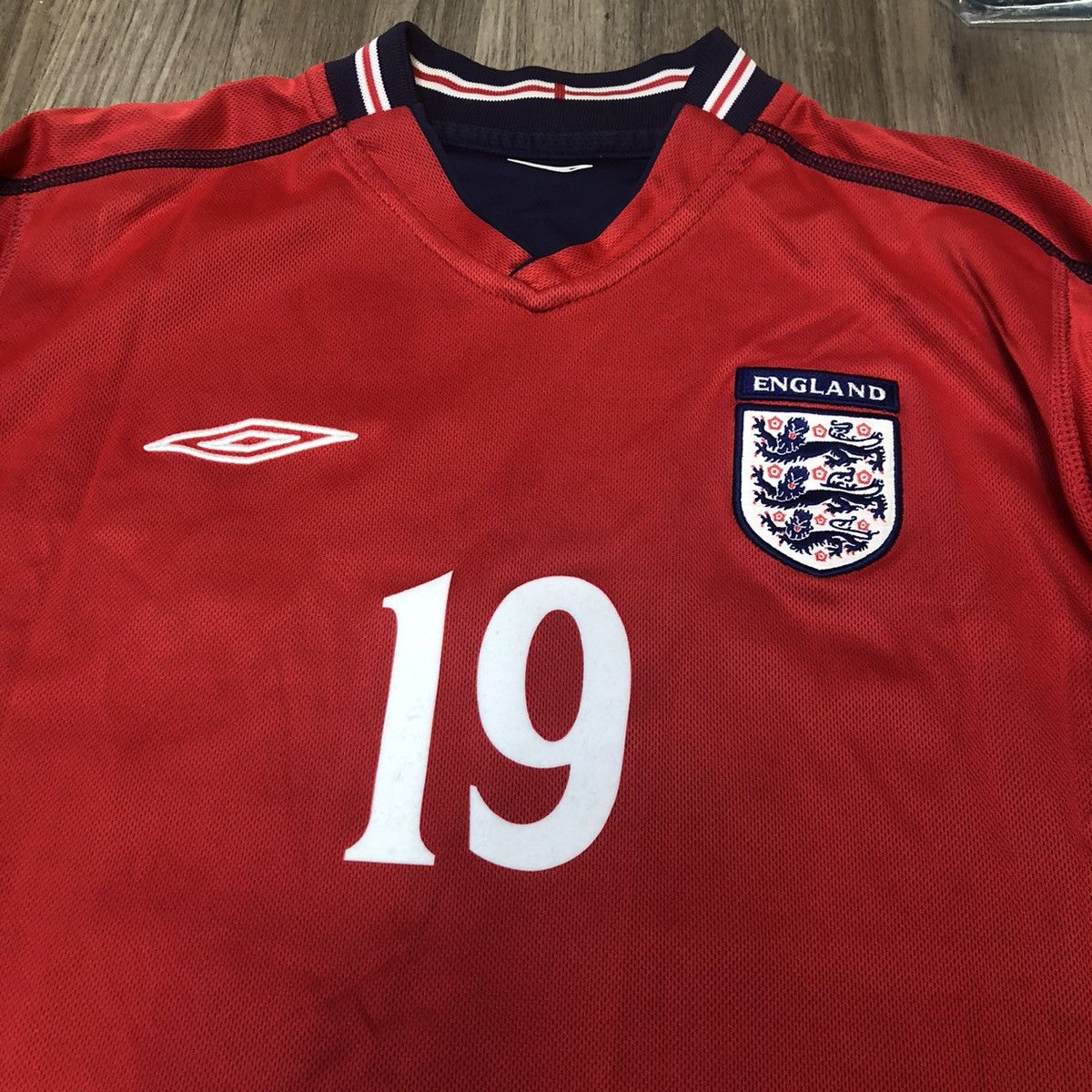 Umbro England World Cup 2002 away #19 J.Cole Size US M / EU 48-50 / 2 - 3 Thumbnail