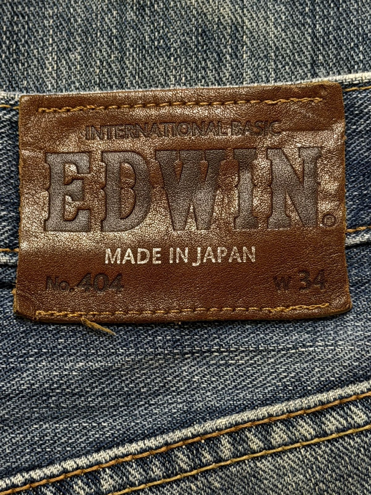 Edwin Vintage 90s Japan Edwin 404 Blue Faded Mud Wash Straight Leg Size US 36 / EU 52 - 6 Thumbnail