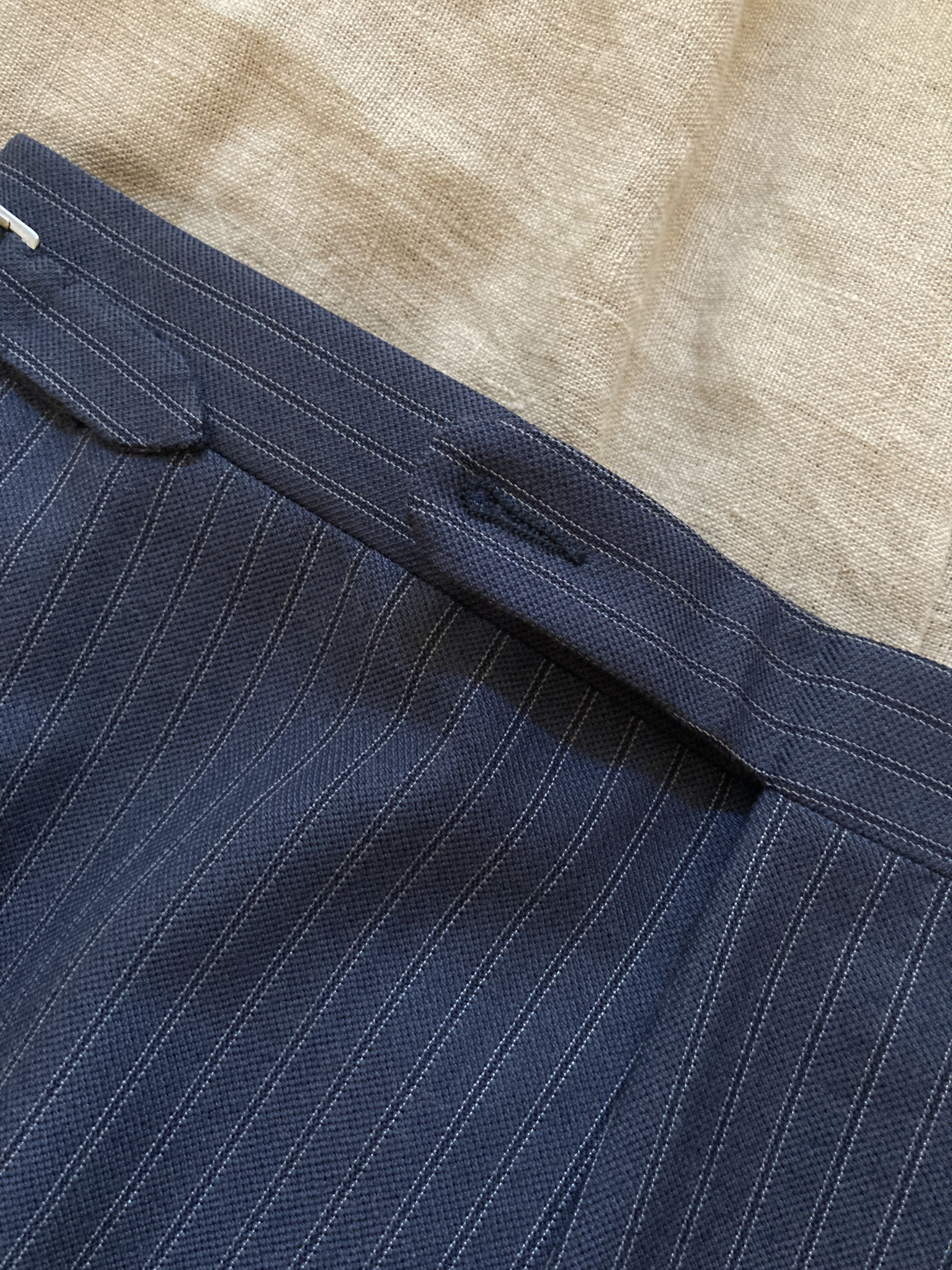 HUSBANDS Husbands Paris - DOUBLE-BREASTED HOPSACK WOOL SUIT Size 38R - 18 Thumbnail