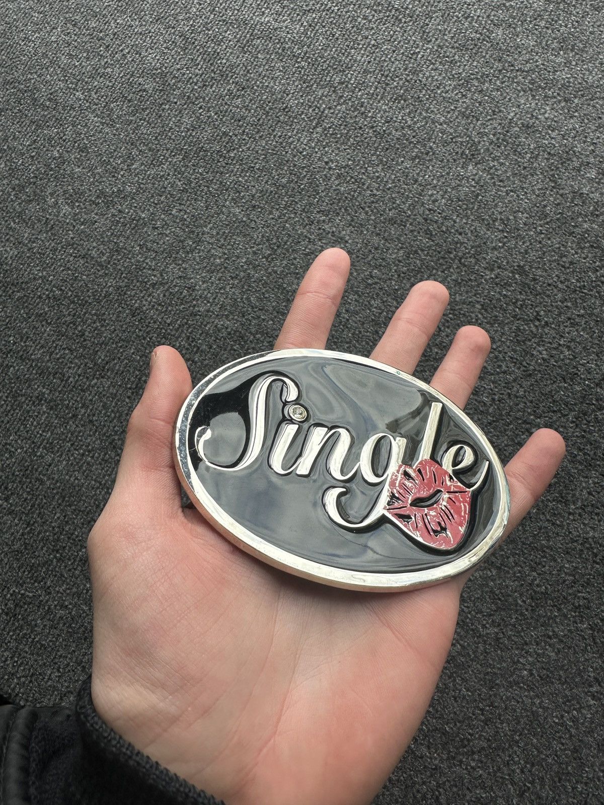 Other RARE🚨 SINGLE 💋 BUCKLE BLACK SILVER LOGO ONLY BUCKLE Size ONE SIZE - 3 Thumbnail