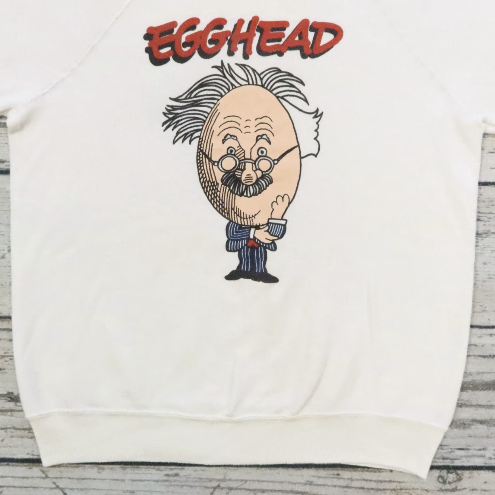 Vintage VINTAGE Albert Einstein Egghead Crewneck Sweatshirt Mens XL White 90s Meant for Men Size XL Pullover Sweatshirt 90s Theme, CATCH + RELEASE Sponsor Size US XL / EU 56 / 4 - 3 Thumbnail
