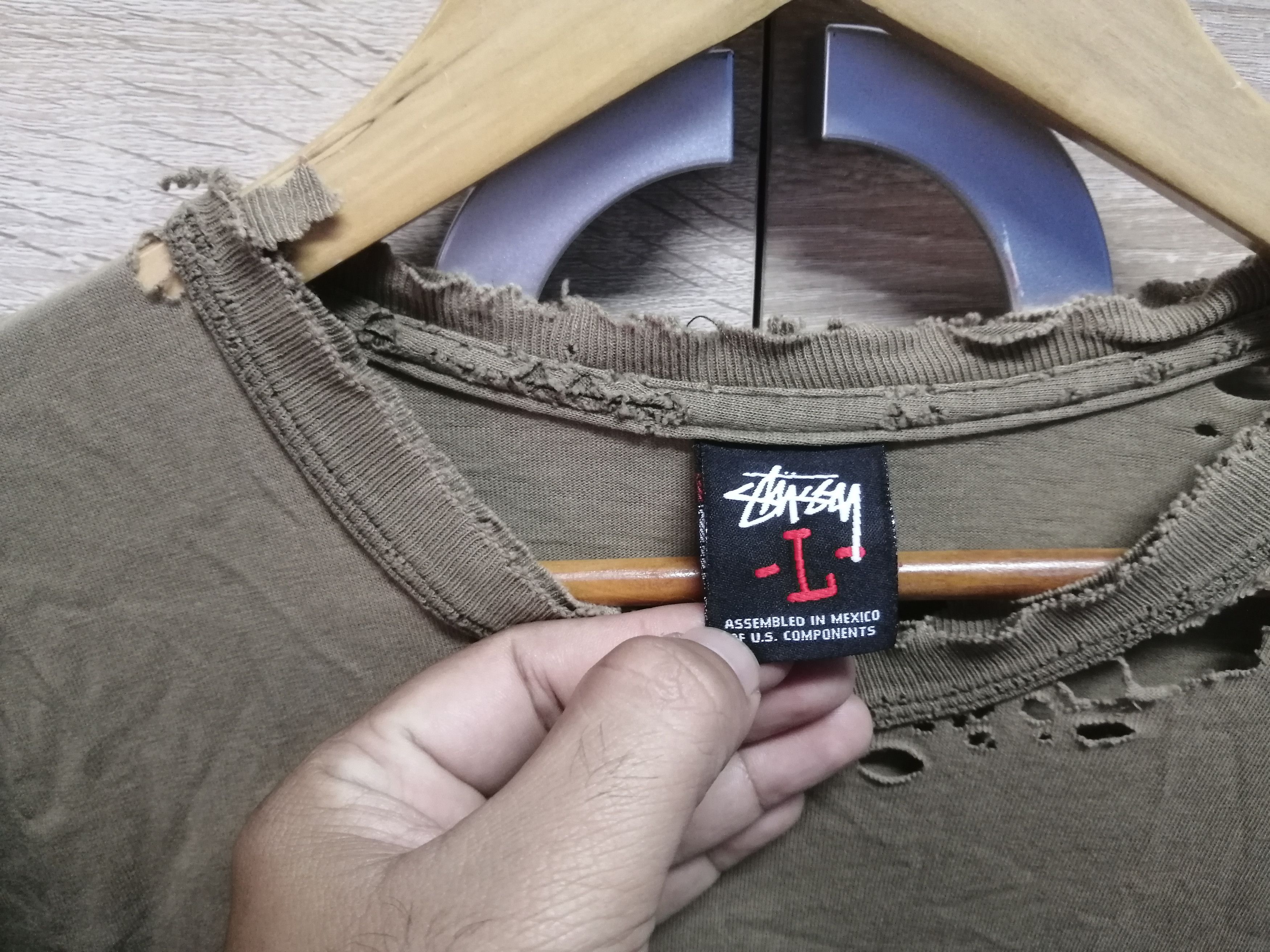 Stussy Thrashed Sun Faded Stussy Shirt Distressed Grunge Band Size US L / EU 52-54 / 3 - 4 Thumbnail