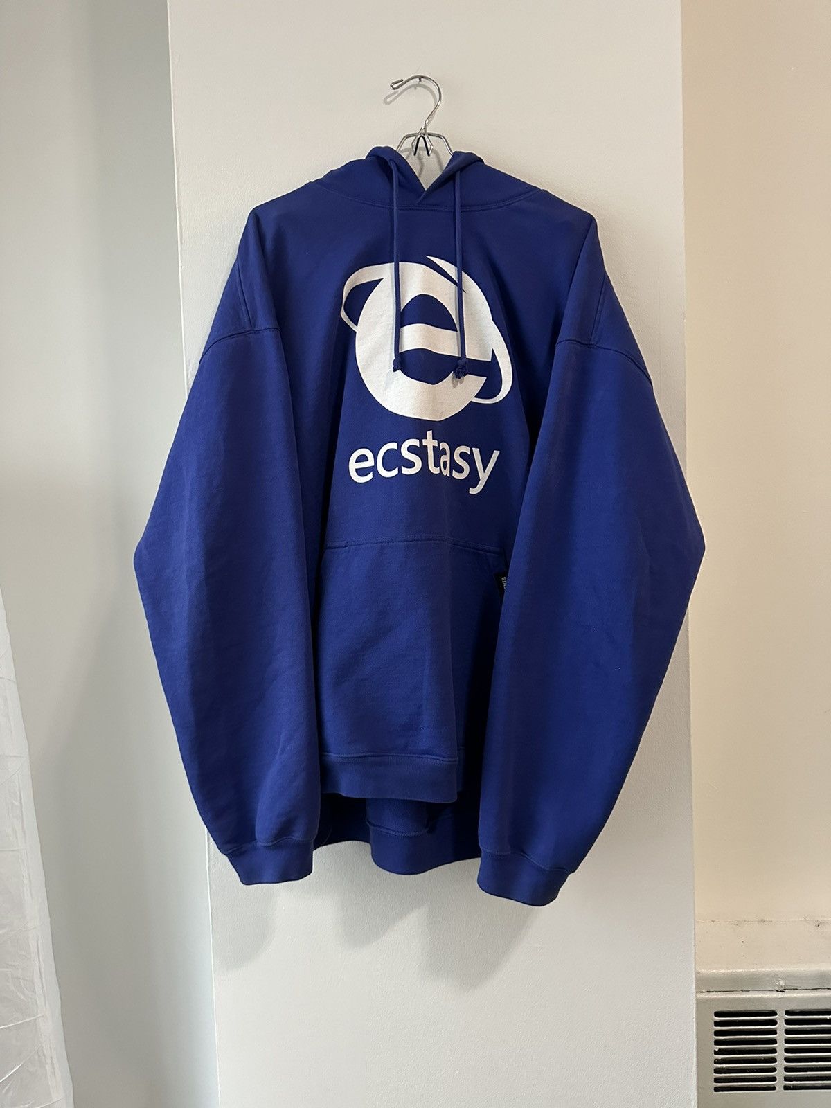 Pre-owned Vetements Ecstasy Hoodie Og In Blue