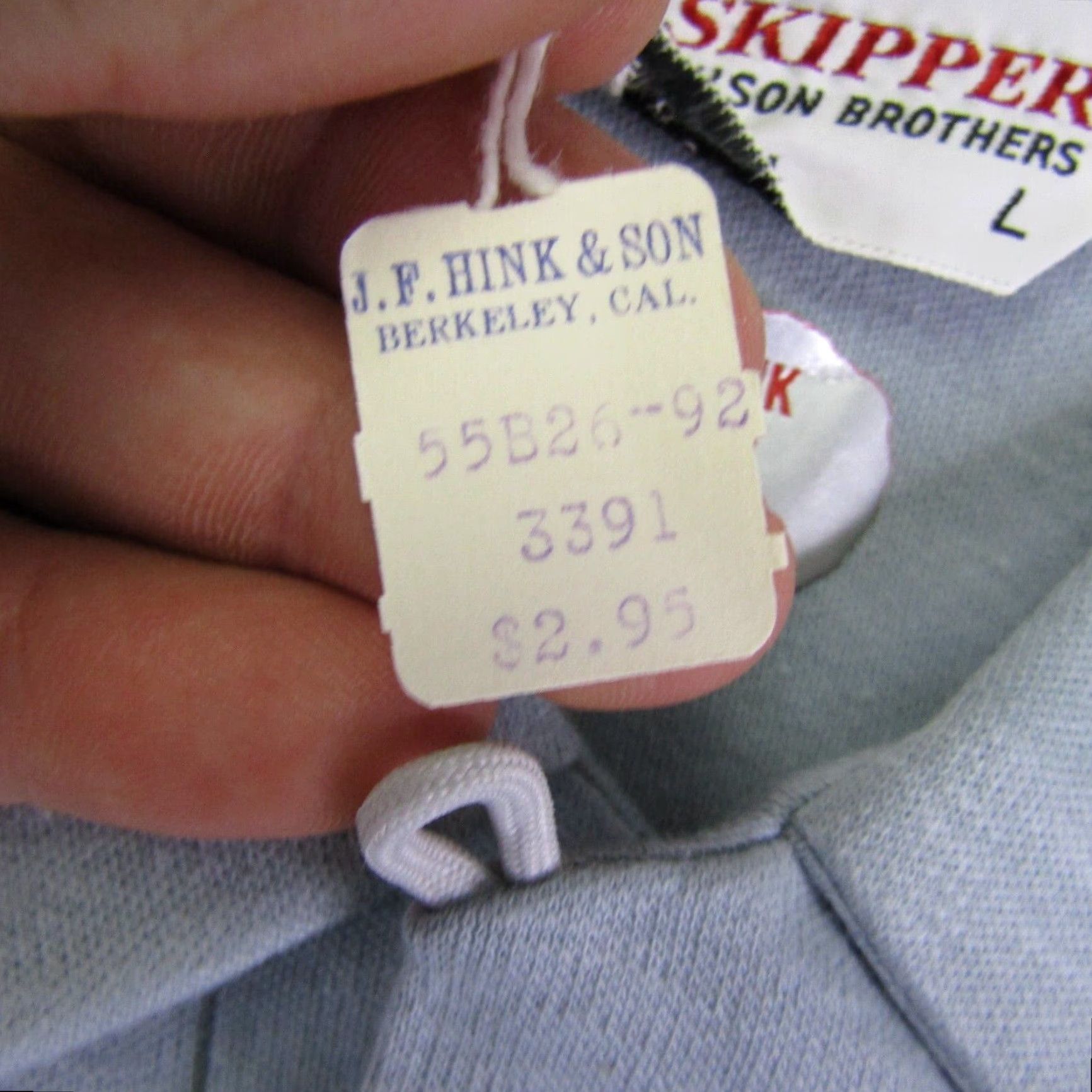 Wilson VINTAGE Skipper Wilson Brothers Polo Shirt Large Blue Deadstock True 60s Mens Size US L / EU 52-54 / 3 - 5 Thumbnail