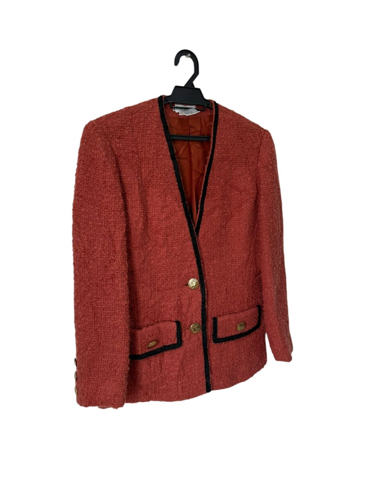 DEFEND PARIS PARIS STYLE TWEED JACKET DESIGN DENIS MARCIANO GOLD BUTTON Size M / US 6-8 / IT 42-44 - 3 Thumbnail