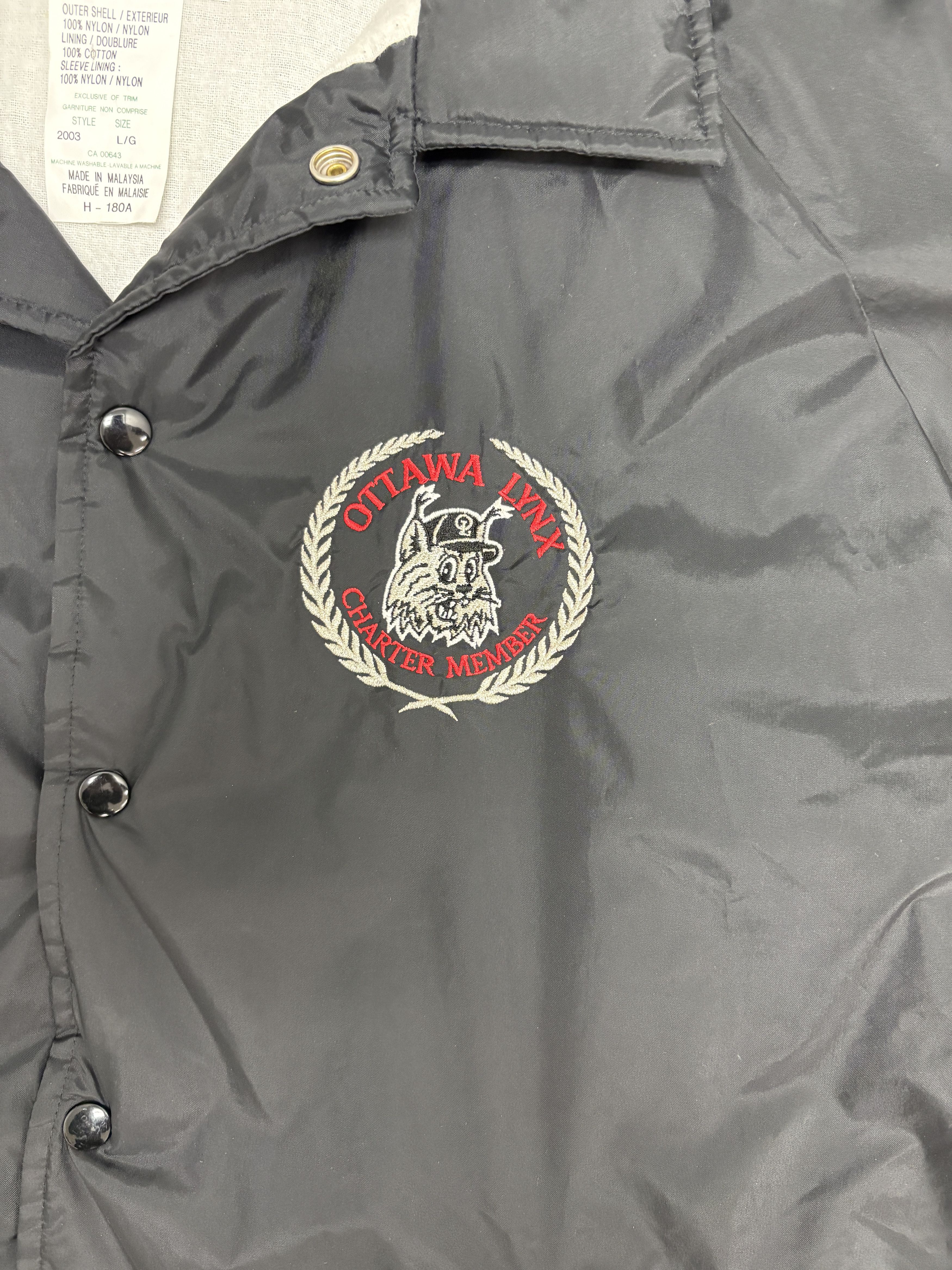 Vintage Ottawa Lynx Charter Member Vintage Black Jacket Size US L / EU 52-54 / 3 - 2 Thumbnail