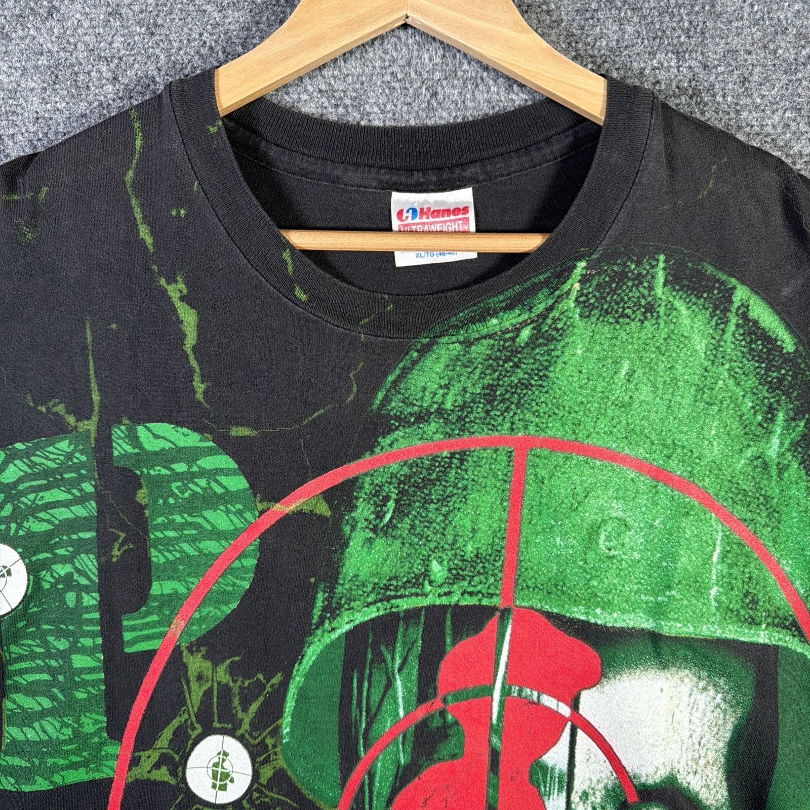 Band Tees Vintage Public Enemy Shirt Mens XL Black 90s AOP Skull Rare Size US XL / EU 56 / 4 - 2 Thumbnail
