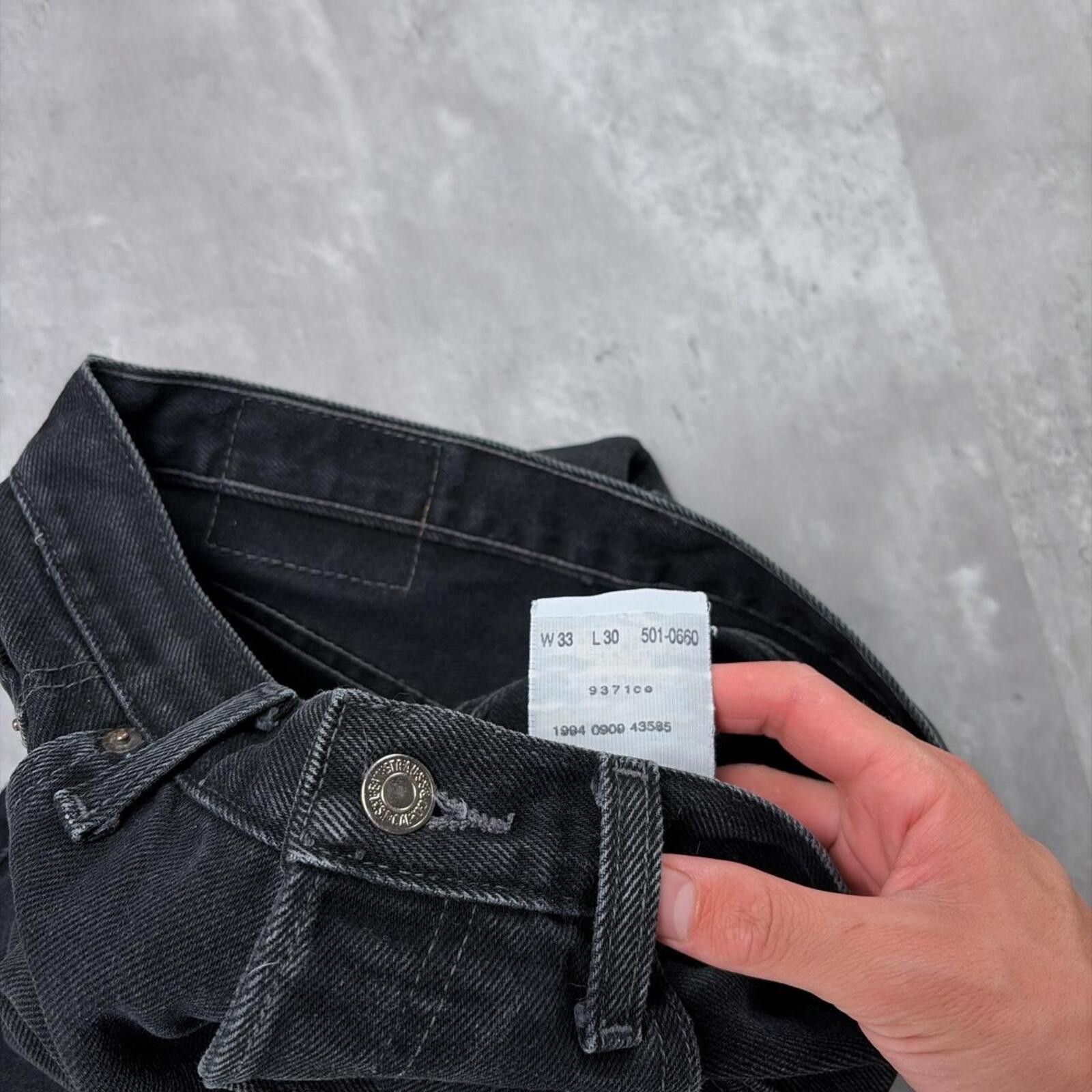 Levi's Vintage Black Levi’s 501 Grunge Straight Denim Jeans Size US 32 / EU 48 - 5 Thumbnail