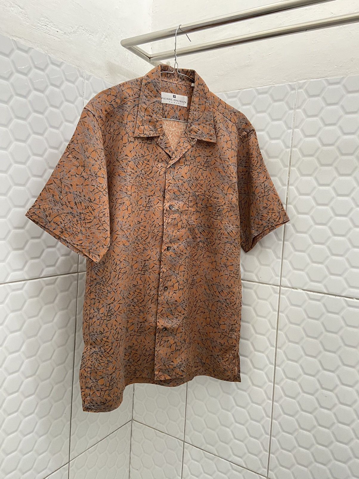 Balmain × Pierre Balmain Vintage Pierre Balmain Open Collar Shirt Size US M / EU 48-50 / 2 - 2 Thumbnail