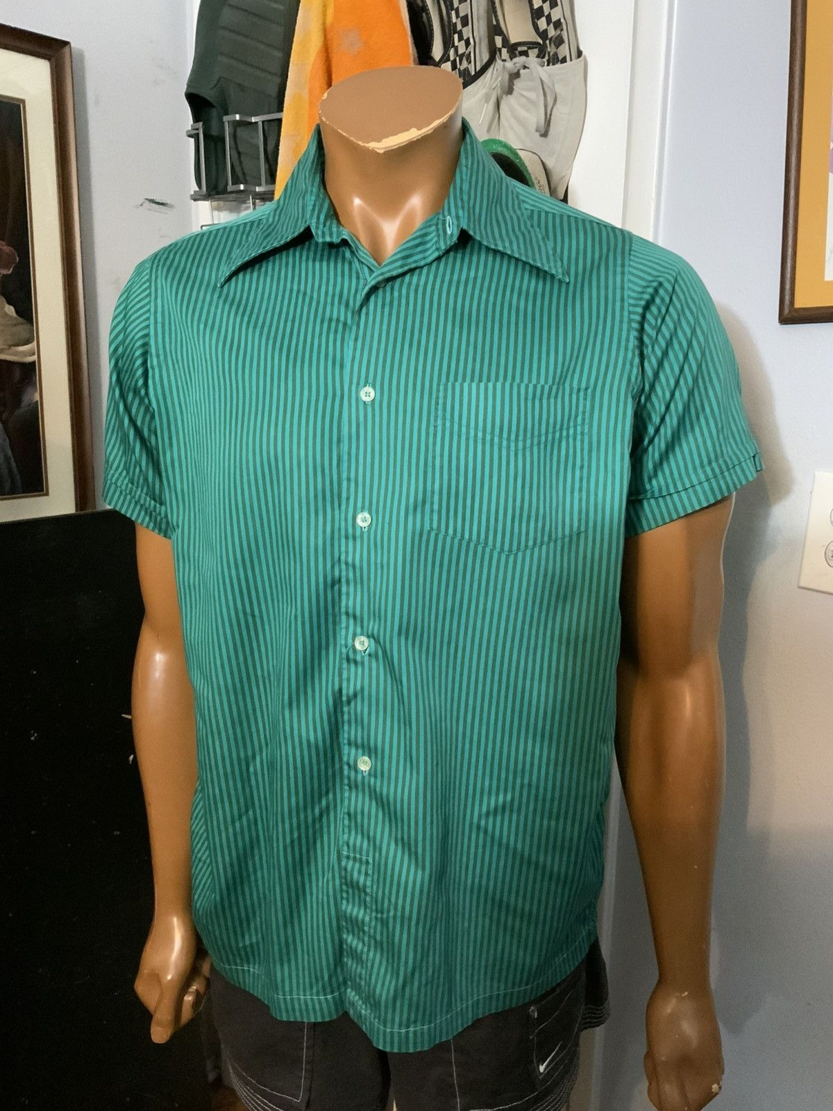 Designer × Vintage 70s 80s Cuzzens Switzerland Woven Cabana Beach Stripe Shirt Size US M / EU 48-50 / 2 - 7 Thumbnail