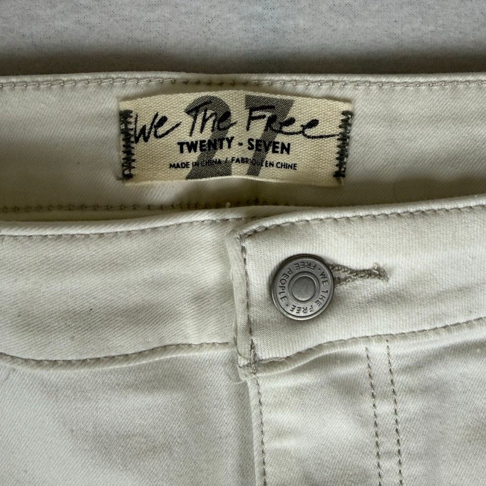 Free People We The Free Just Float On White Flare Jeans - Size 27 Size 27" / US 4 / IT 40 - 3 Thumbnail