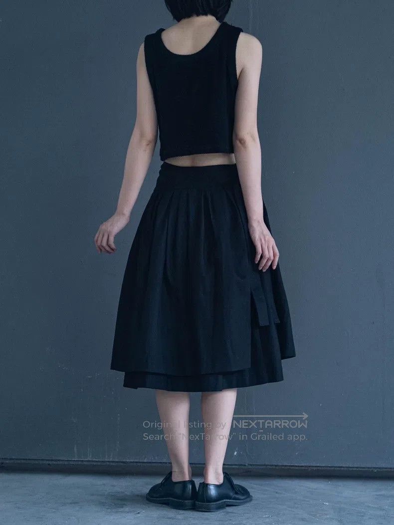 Junya Watanabe Junya Watanabe size XS Black wrap-around half skirt Size 22" - 3 Thumbnail