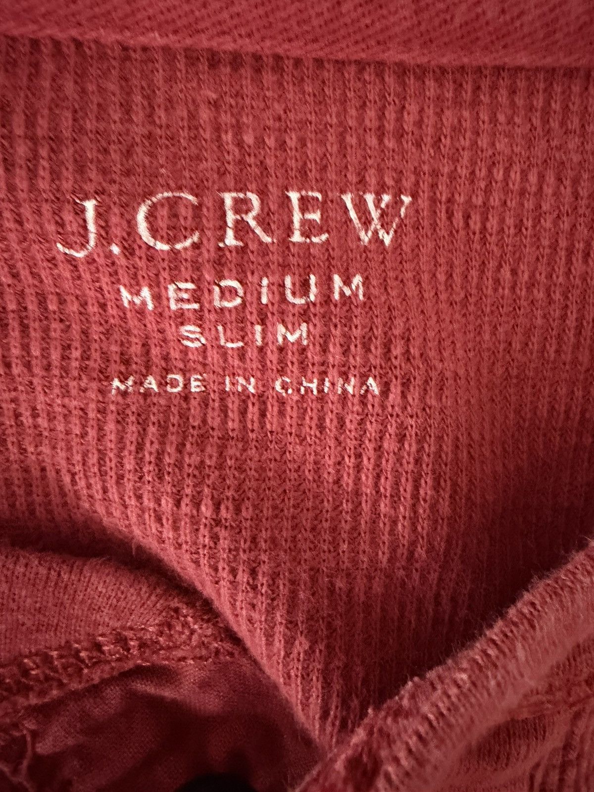 J.Crew J. Crew Red Henley Long Sleeve Slim Shirt Size medium. Size US M / EU 48-50 / 2 - 5 Thumbnail