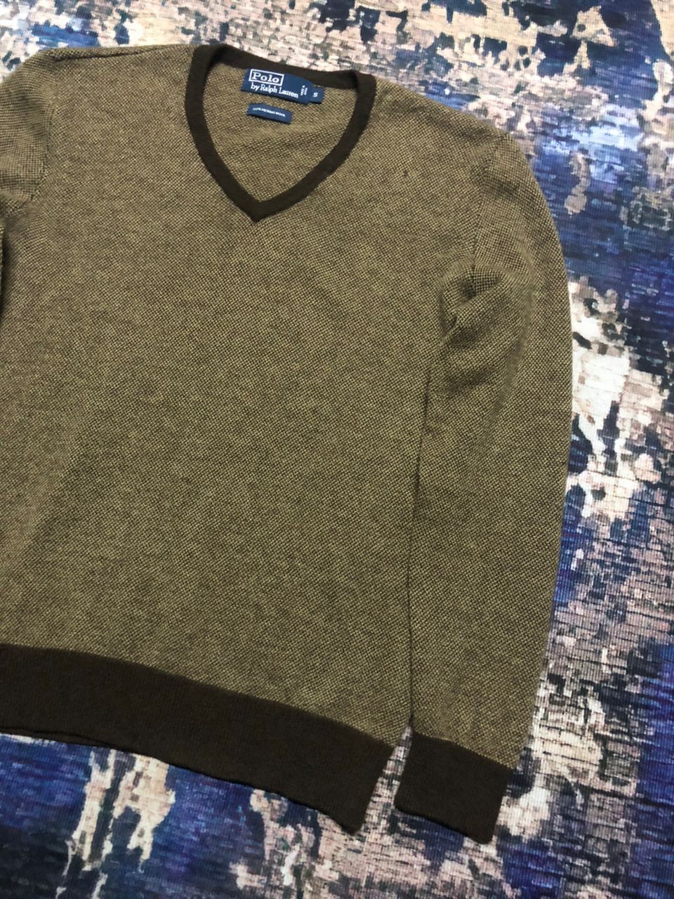 Polo Ralph Lauren Vintage Polo Ralph Lauren Merino Wool Jumper V Neck Sweater Size US S / EU 44-46 / 1 - 4 Thumbnail