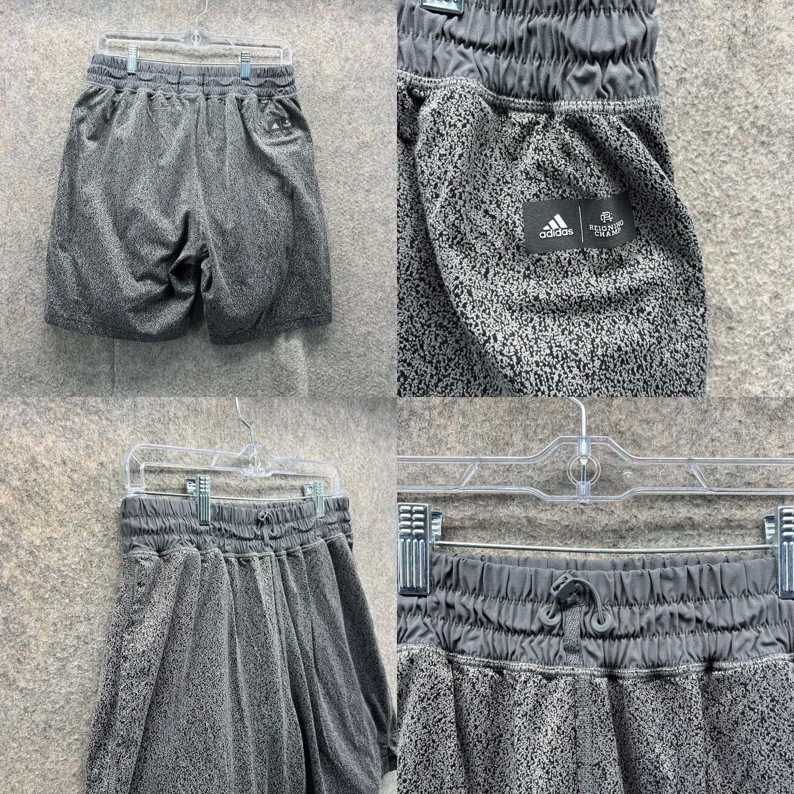 Adidas Adidas Shorts Mens M Gray Athletic Reigning Champ Basketball Lined CE2458 Casual Sportswear Shorts Regular Fit Mid Gray Mens Size US 31 - 8 Thumbnail