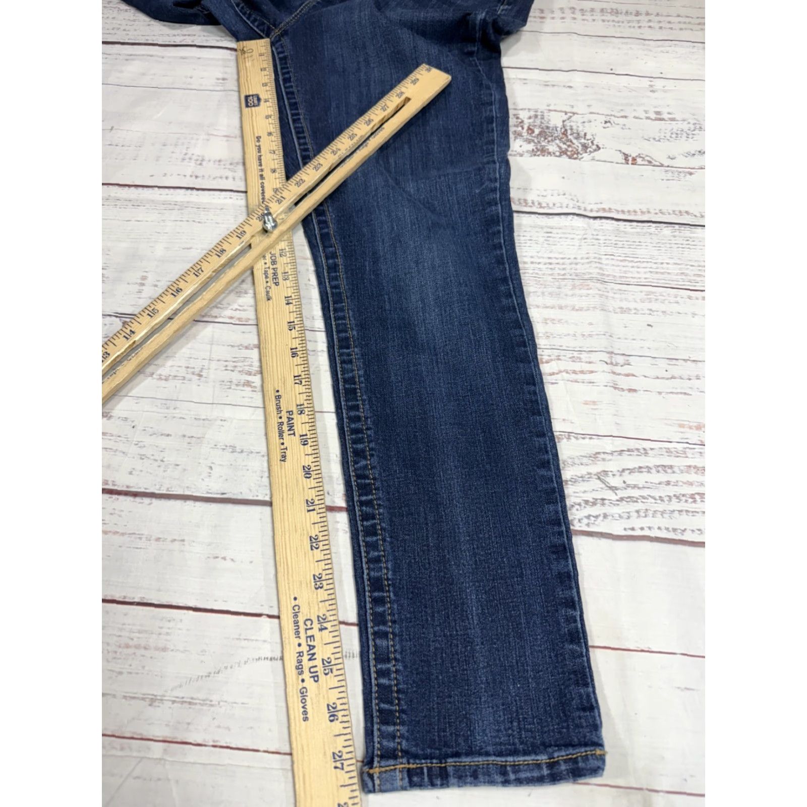Vintage Seven7 Women's Blue Slim Jeans Ankle High Rise Stretch Cotton Blend Sz 12 Size 34" / US 12 / IT 48 - 5 Thumbnail