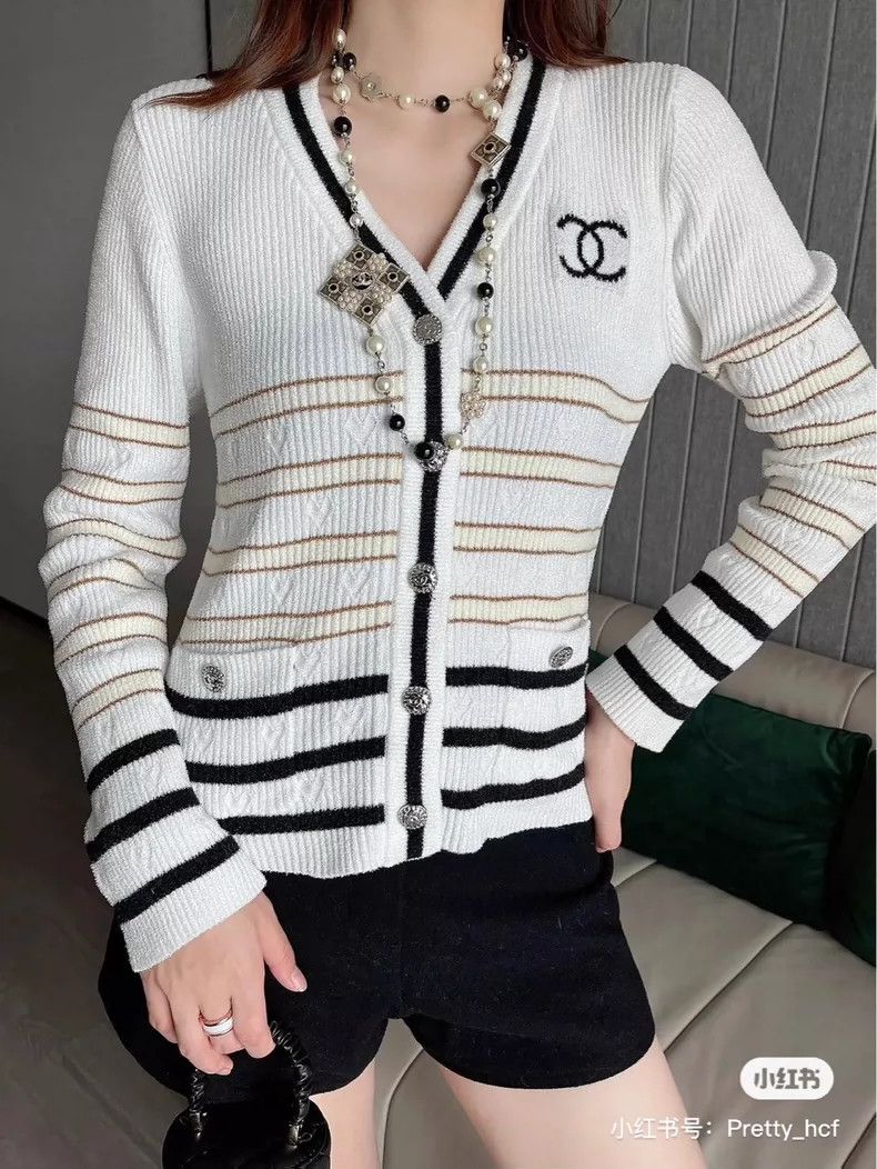 Chanel Chanel 22b white love knitted jacket Size XS / US 0-2 / IT 36-38 - 7 Thumbnail