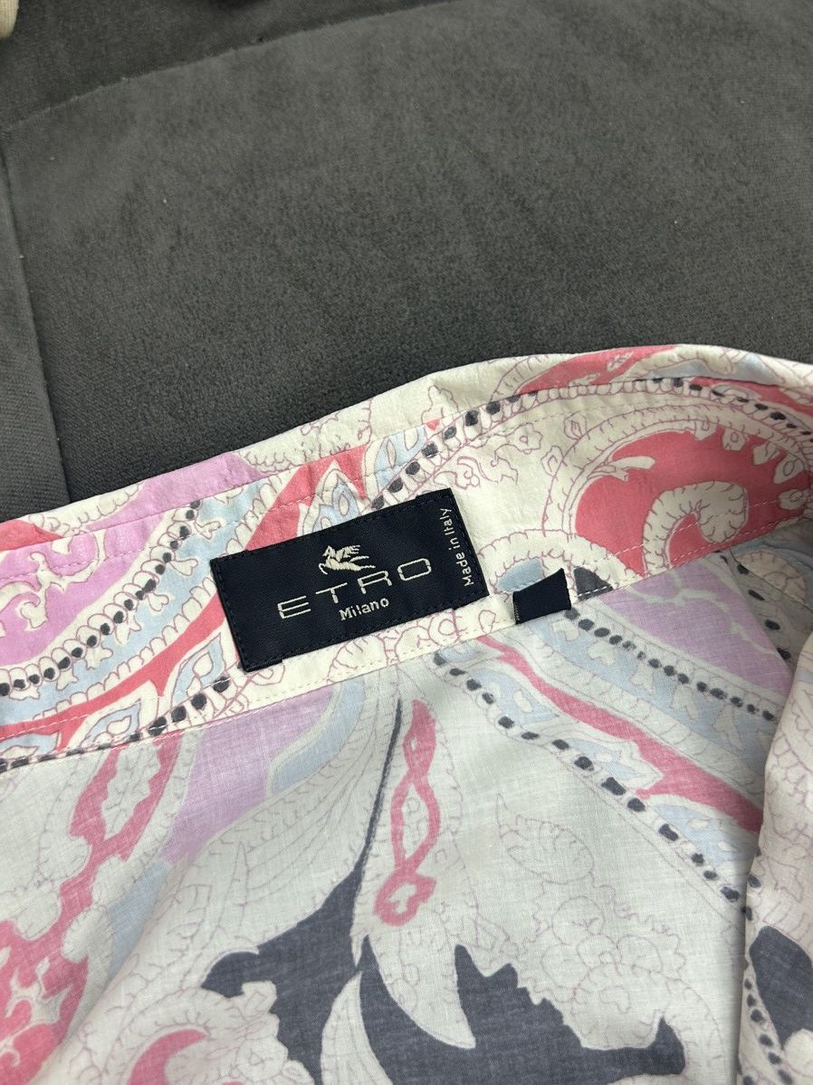 Etro Etro Milano Paisley Print Cotton Shirt Made in Italy Size L / US 10 / IT 46 - 8 Thumbnail