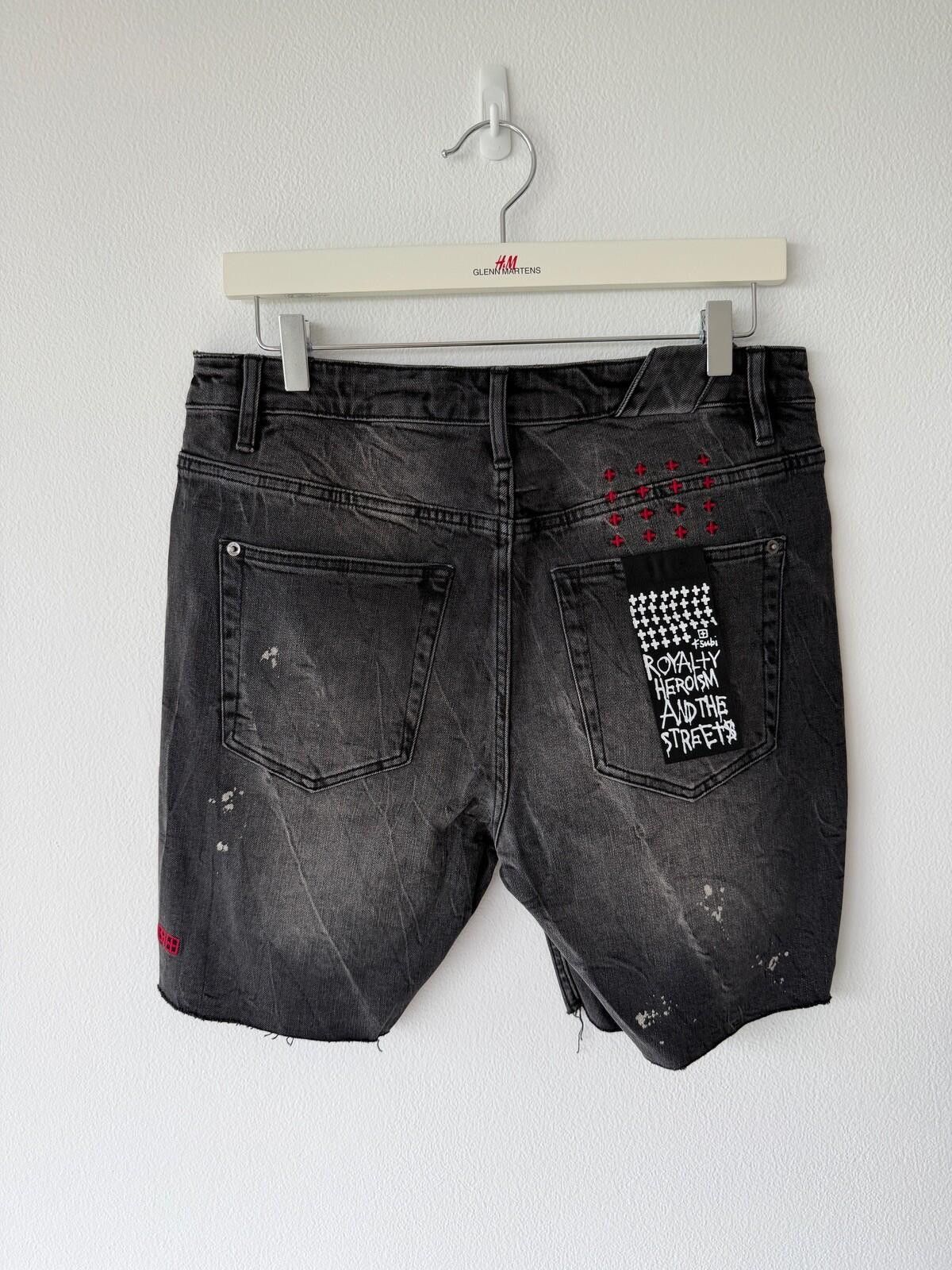 Ksubi new Ksubi mens denim shorts chopper grey black trashed 32 m Size US 32 / EU 48 - 5 Thumbnail