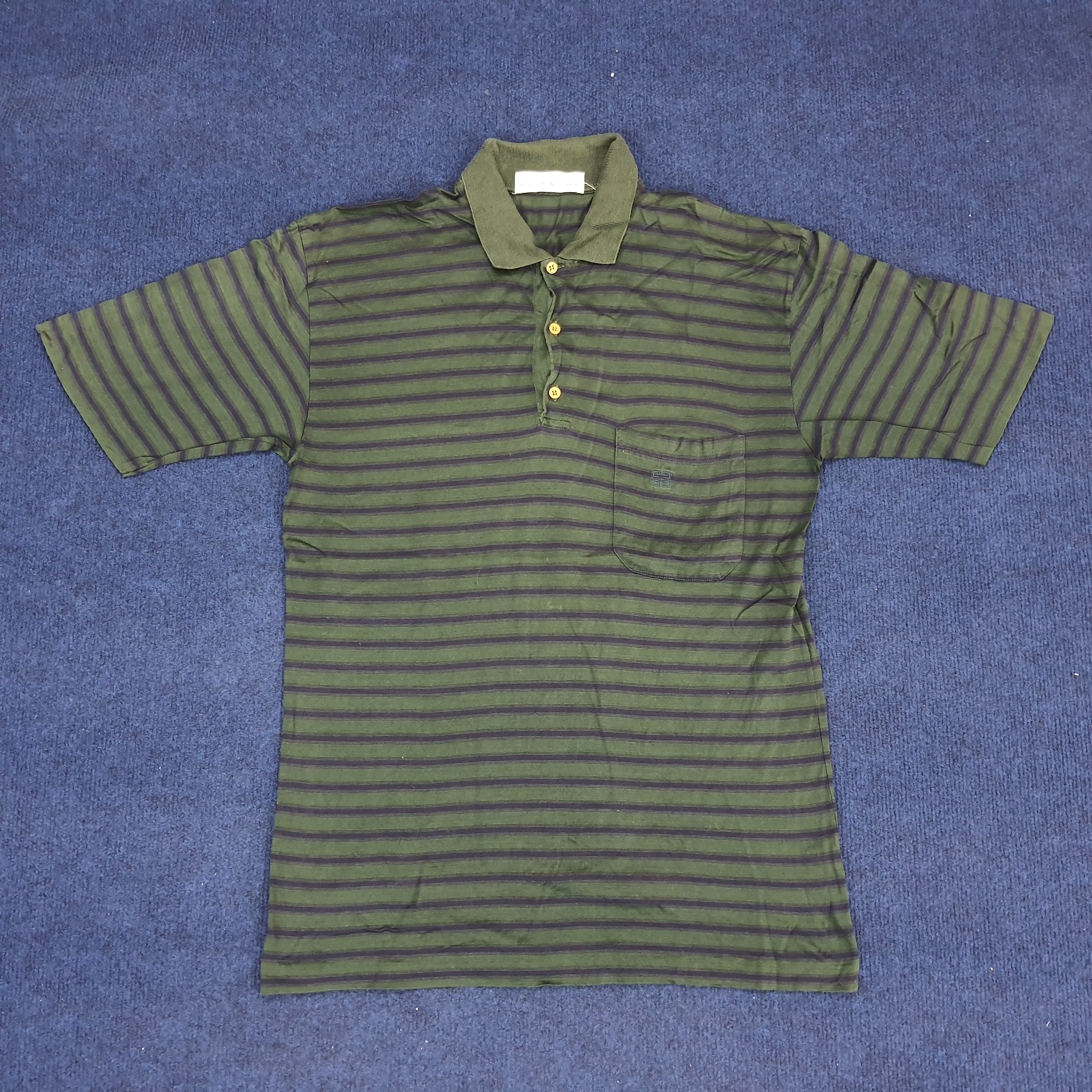 Givenchy × Vintage Vintage Givenchy Striped Polo Shirt Size US M / EU 48-50 / 2 - 1 Thumbnail