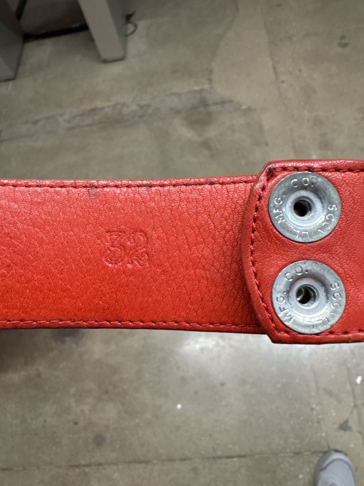 Chrome Hearts Red Leather Strap Size 32 - 8 Thumbnail
