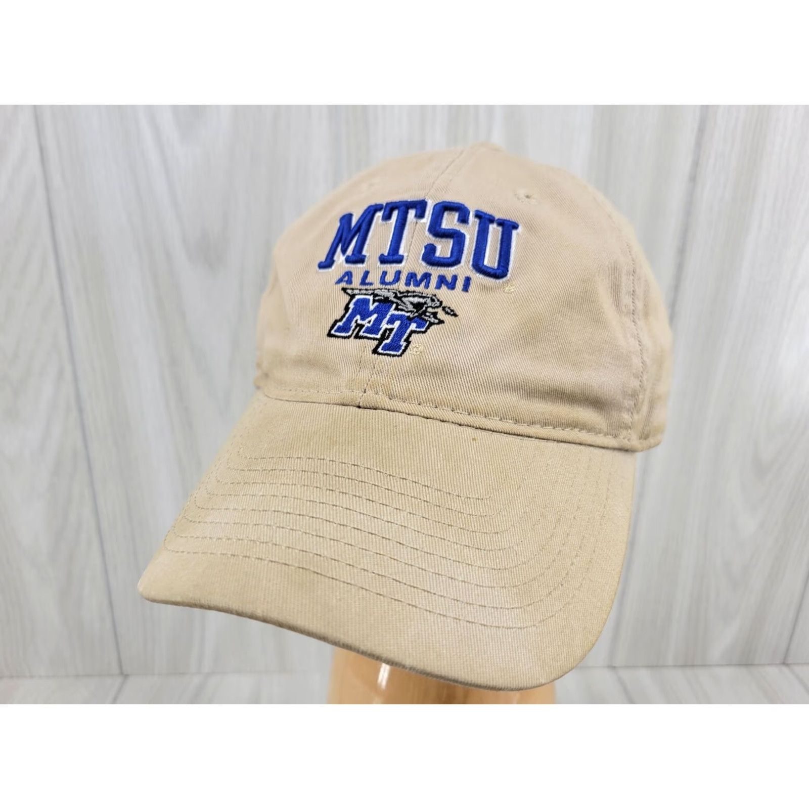 Our Legacy Legacy MTSU Raiders Distressed Tan Ball Cap Hat, Adjustable, Twill Cotton, Baseball Cap, Men, One Size Size ONE SIZE - 2 Thumbnail