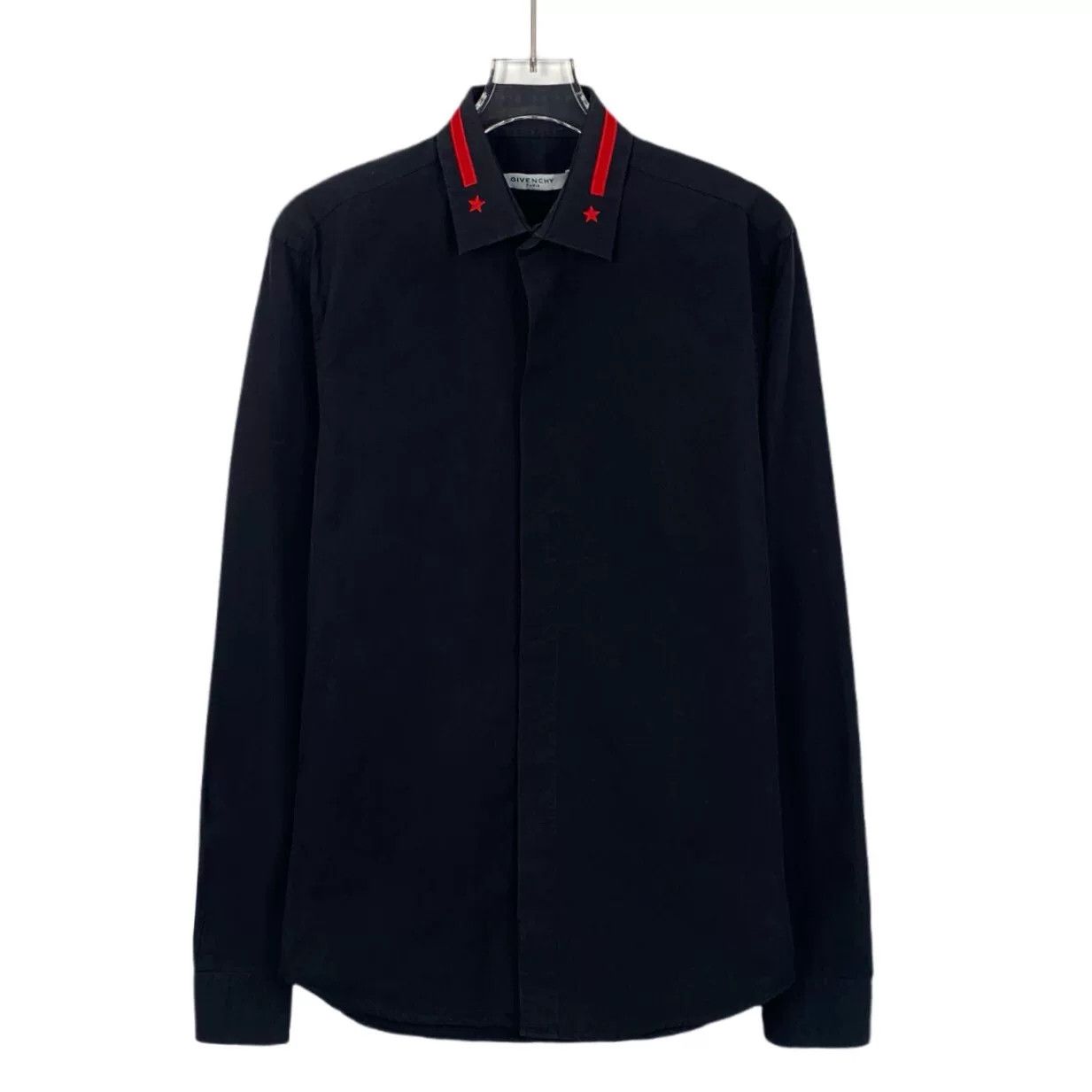 Givenchy Givenchy Black Star Embroidery Cotton Shirt Size US M / EU 48-50 / 2 - 1 Thumbnail