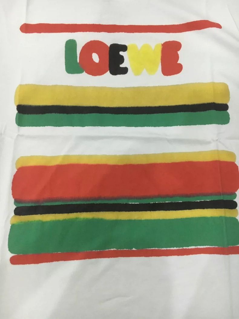 Loewe LOEWE Spring and summer color striped Logo short sleeves Size M / US 6-8 / IT 42-44 - 2 Thumbnail