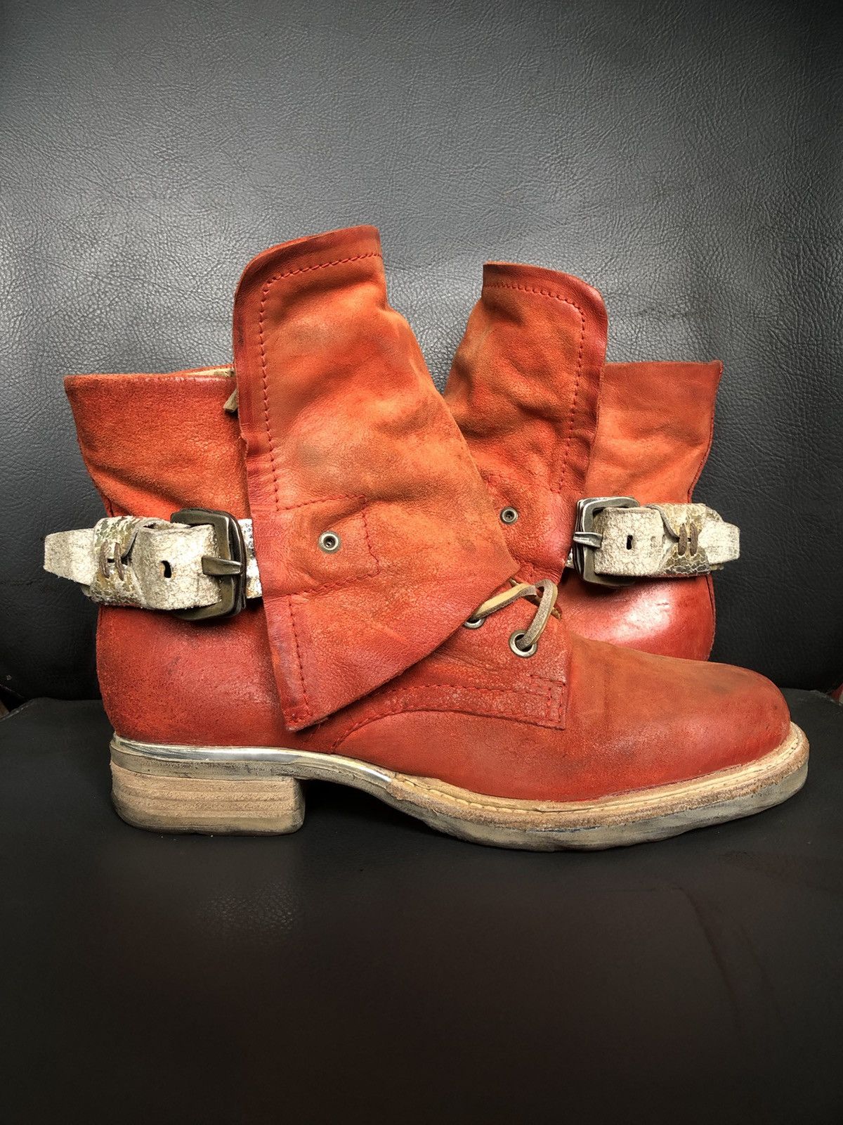 A.S.98 A.S 98 Red Leather Women’s Boots Size 36 Size US 5.5 / IT 35.5 - 1 Thumbnail