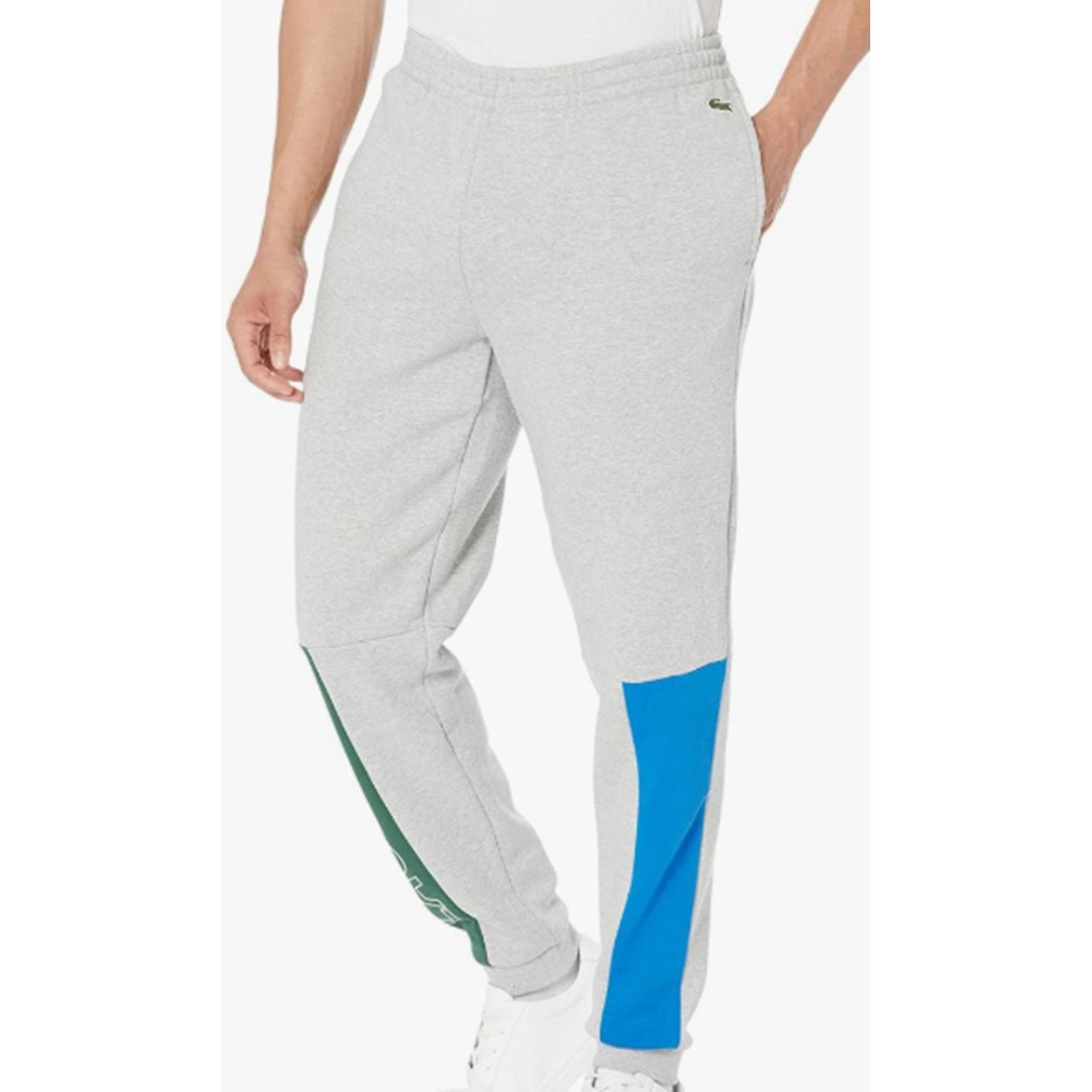 Lacoste Lacoste Men Colorblocked Joggers On Side Leg Silver Chine XL Size US 34 / EU 50 - 1 Thumbnail