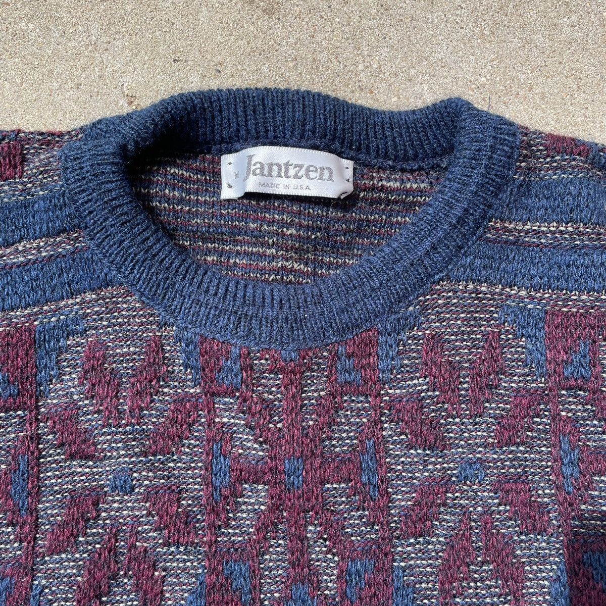 Jantzen × Vintage Vintage 90s Jantzen Wool Knit Sweater M Size US M / EU 48-50 / 2 - 2 Thumbnail
