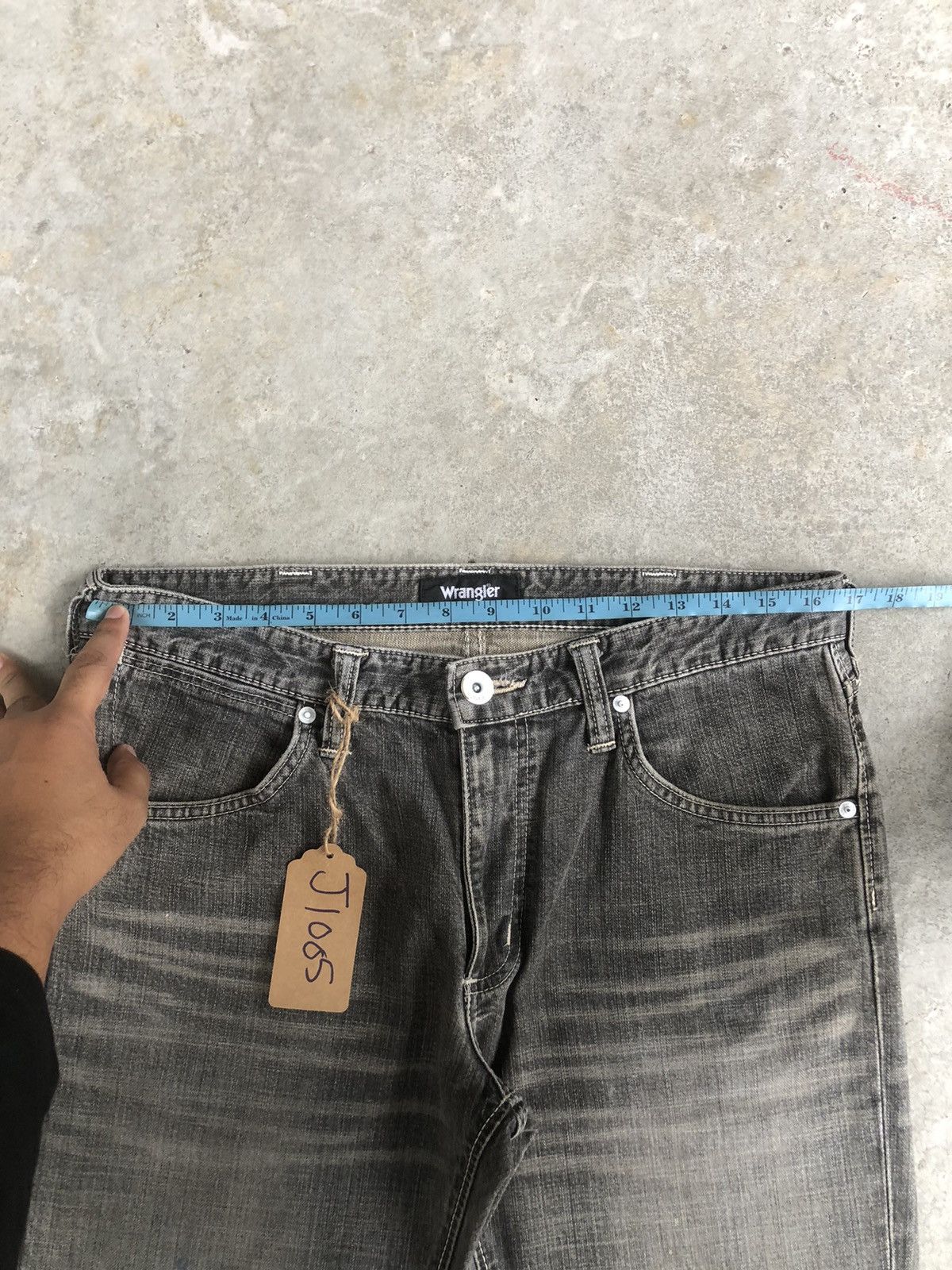 If Six Was Nine Japanese Wrangler Flared Jeans Distressed Size US 33 - 19 Thumbnail