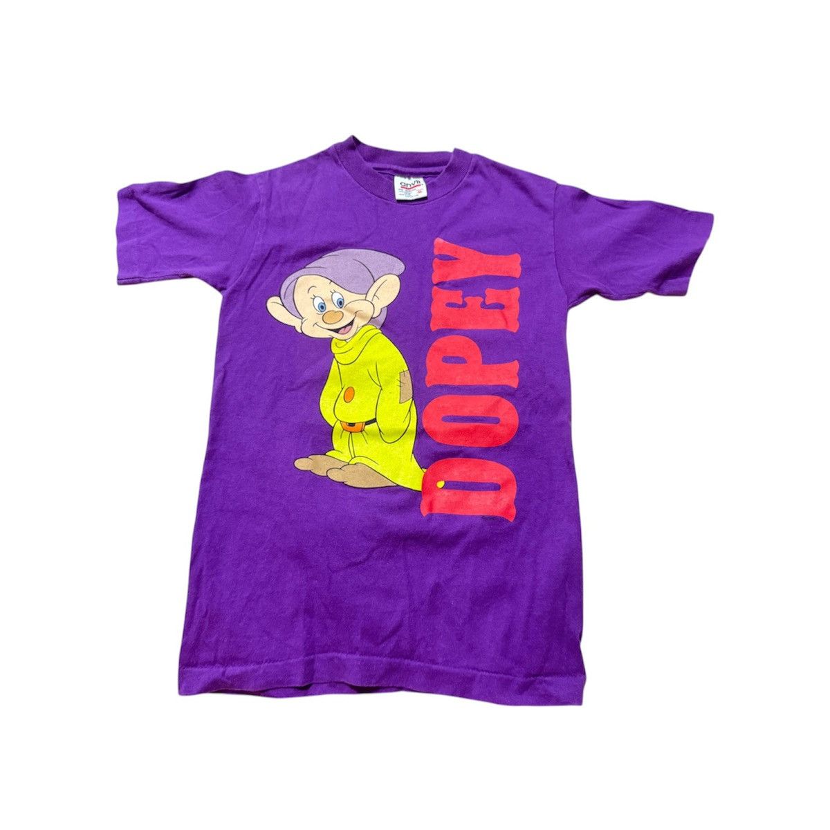 Disney × Vintage Vintage 90s Snow White and the Seven Dwarfs Dopey T Shirt Size US XXS / EU 40 - 1 Thumbnail