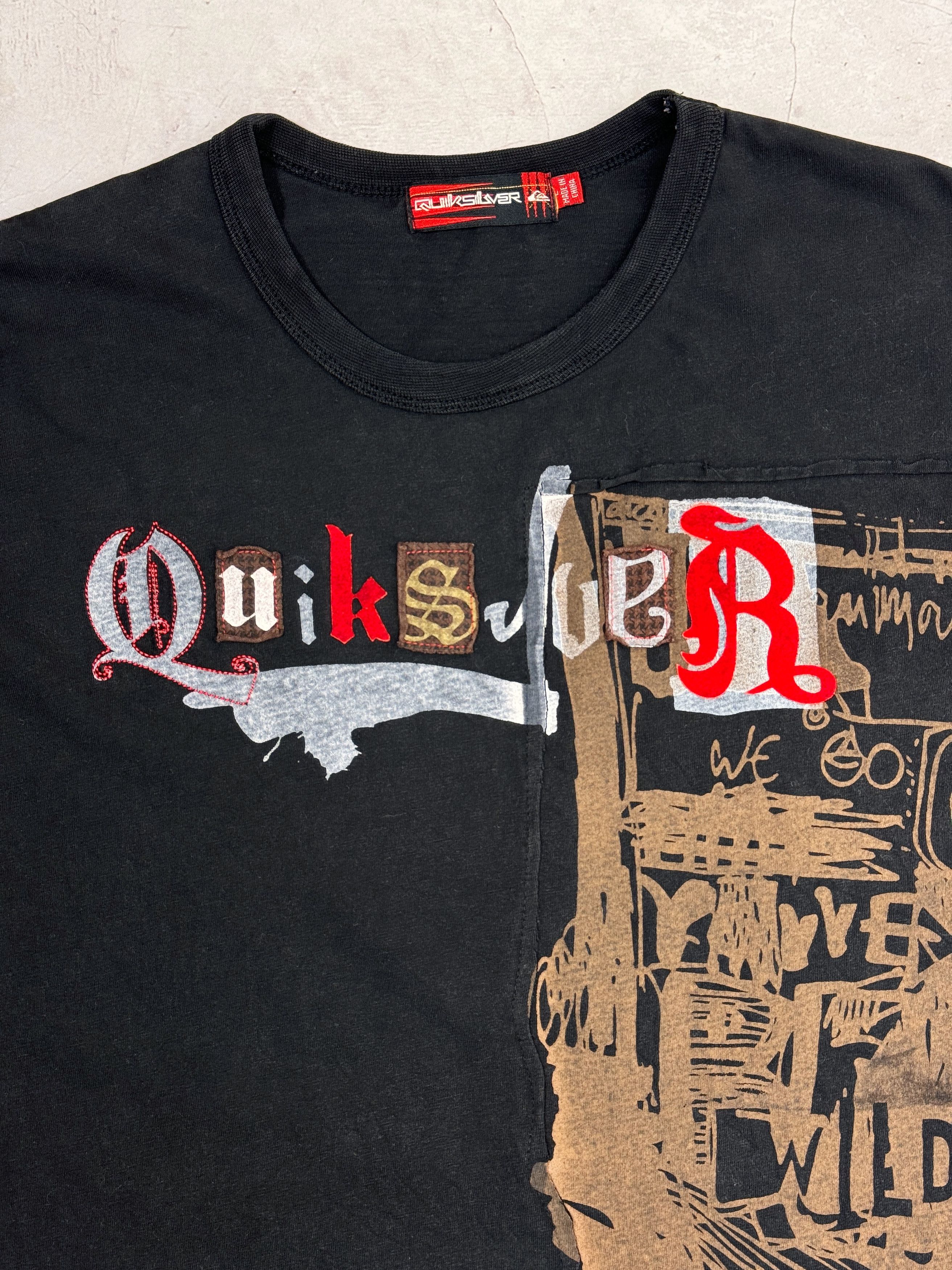 Quiksilver × Vintage Y2K Quiksilver T-Shirt Abstract Logo Faded Style Size US M / EU 48-50 / 2 - 4 Thumbnail