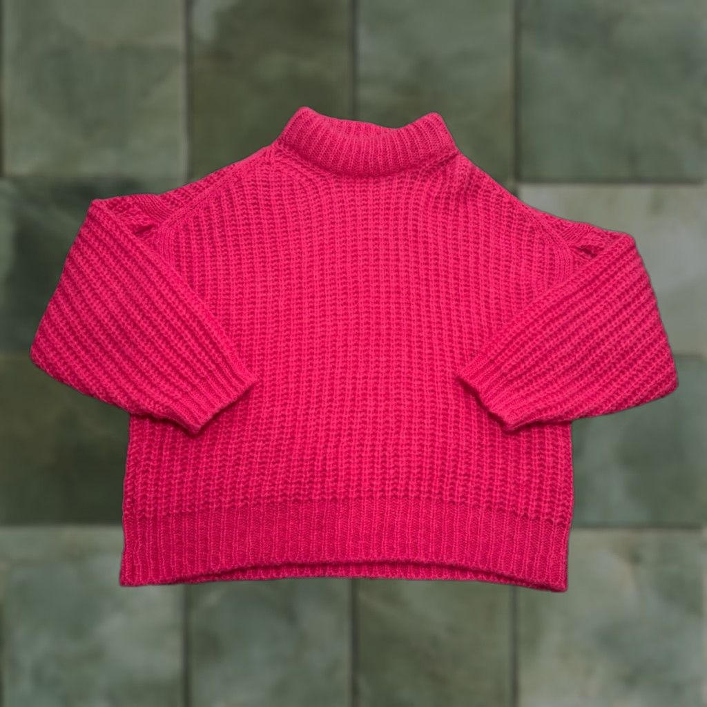 ba&sh ba&sh Women's Emma Rose Alpaca Mohair Pullover Sweater Women US 6 Pink Knit Turtleneck Italy Size M / US 6-8 / IT 42-44 - 1 Thumbnail