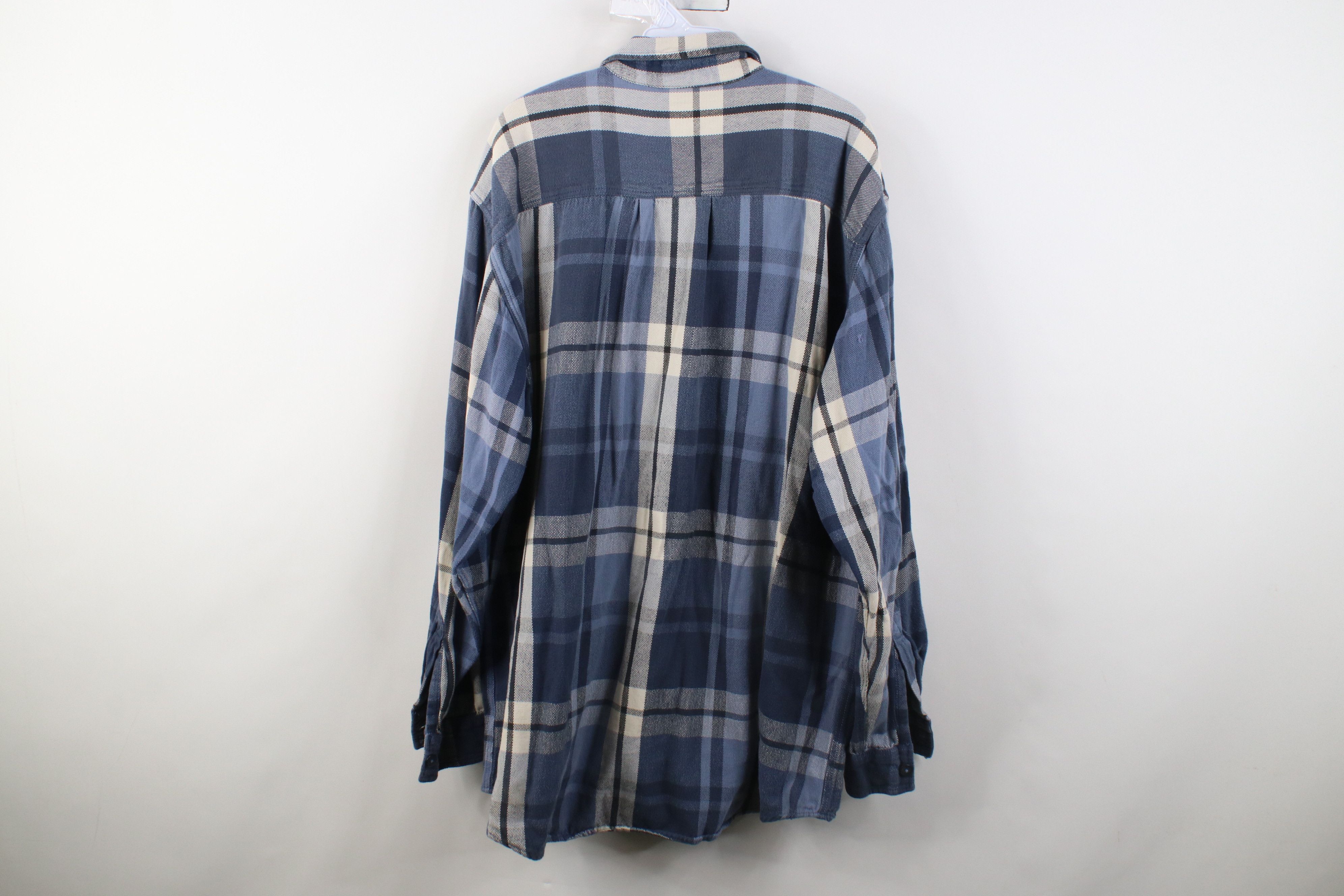Levi's Vintage 90s Levis Baggy Fit Collared Button Shirt Blue Plaid Size US L / EU 52-54 / 3 - 11 Thumbnail