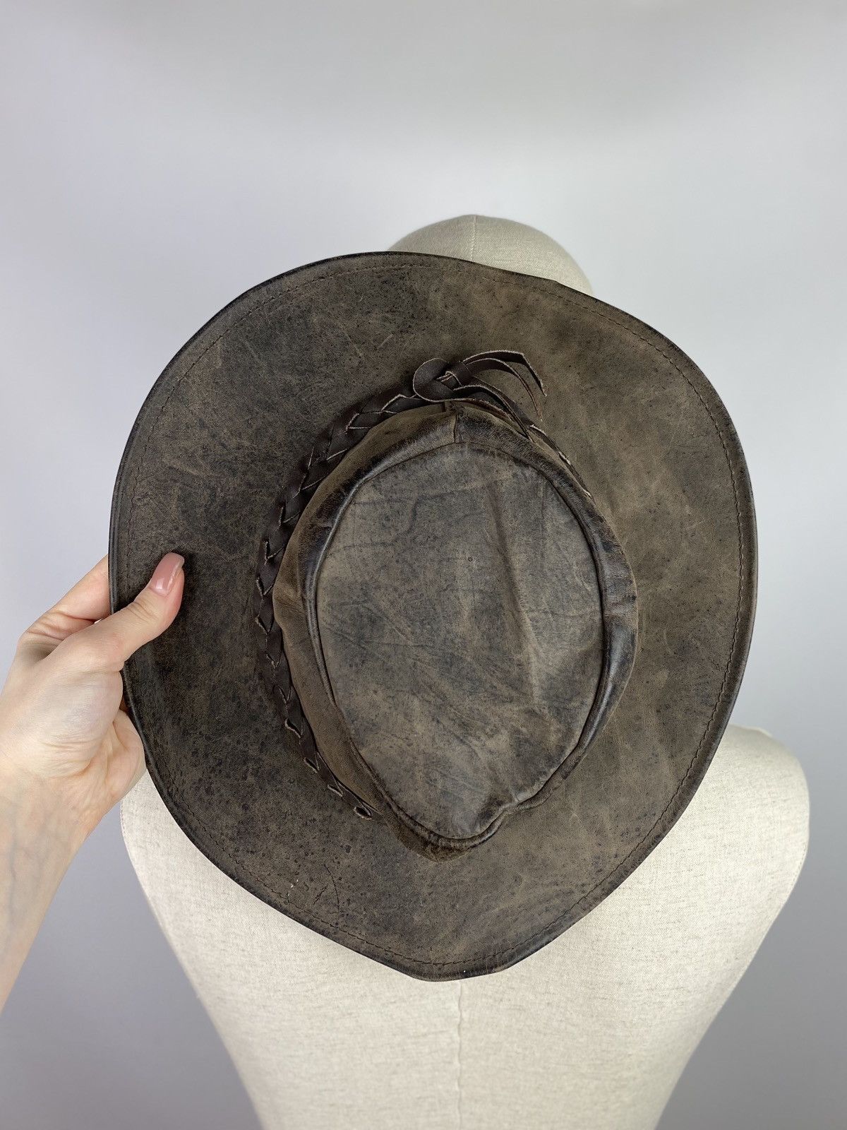 Barbour Driza Bone Australian leather hat size M Size ONE SIZE - 8 Thumbnail