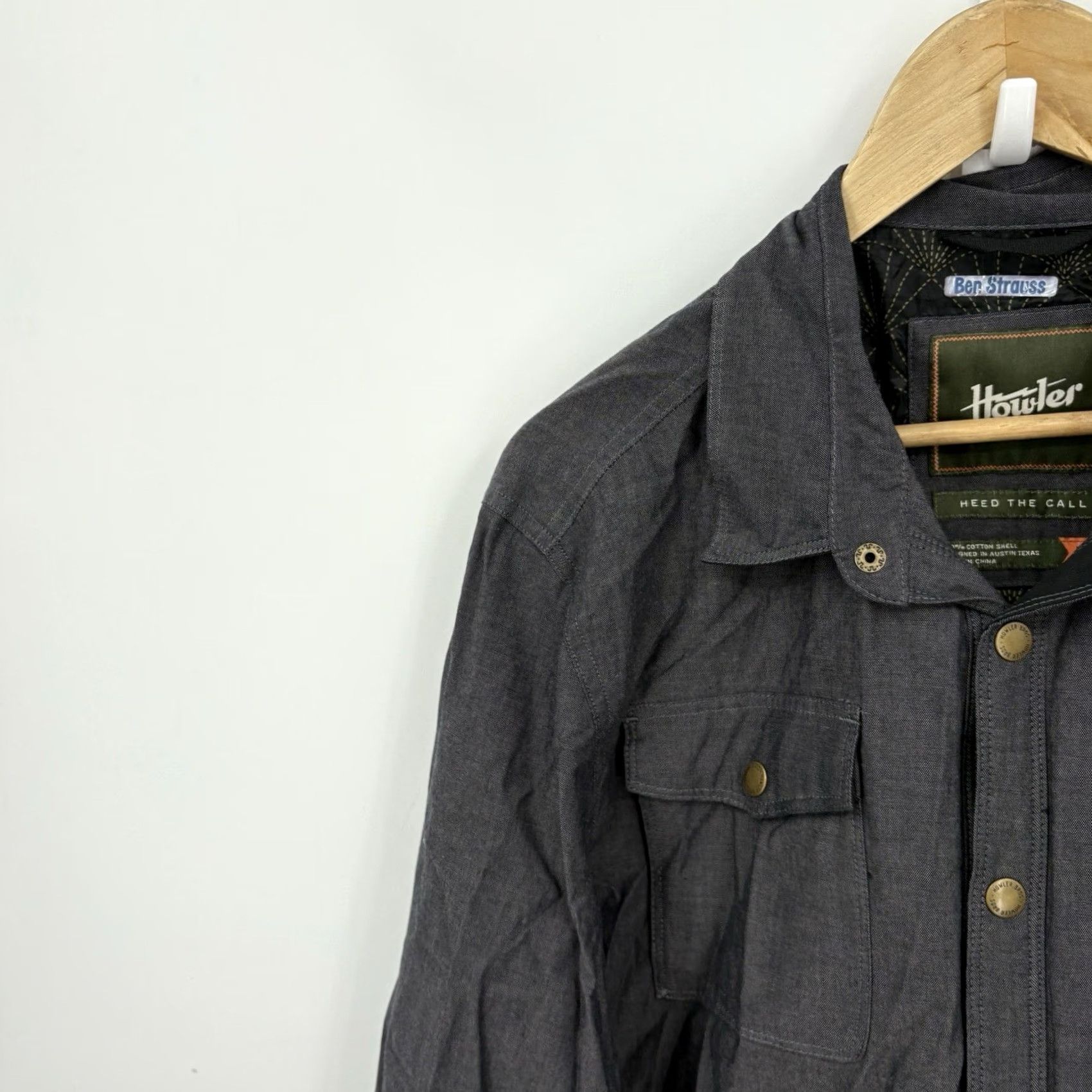Vintage Howler Bros Emerger Tech Shirt Mens Medium Gray Long Sleeve Snap Vented Comfort Shirt Size US M / EU 48-50 / 2 - 3 Thumbnail