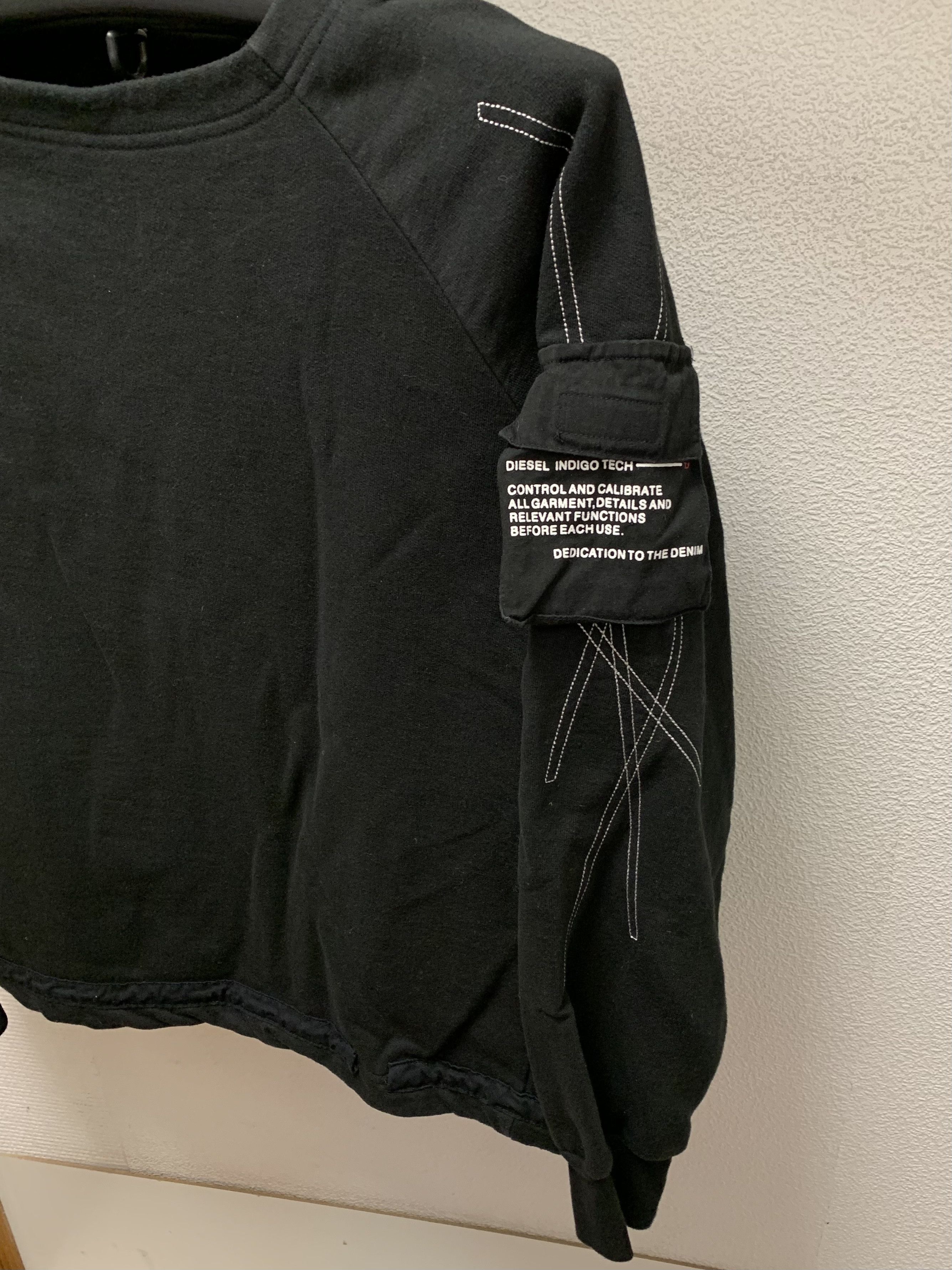 Diesel Diesel vintage black sweatshirt with pocket in hand L sz Size US L / EU 52-54 / 3 - 2 Thumbnail