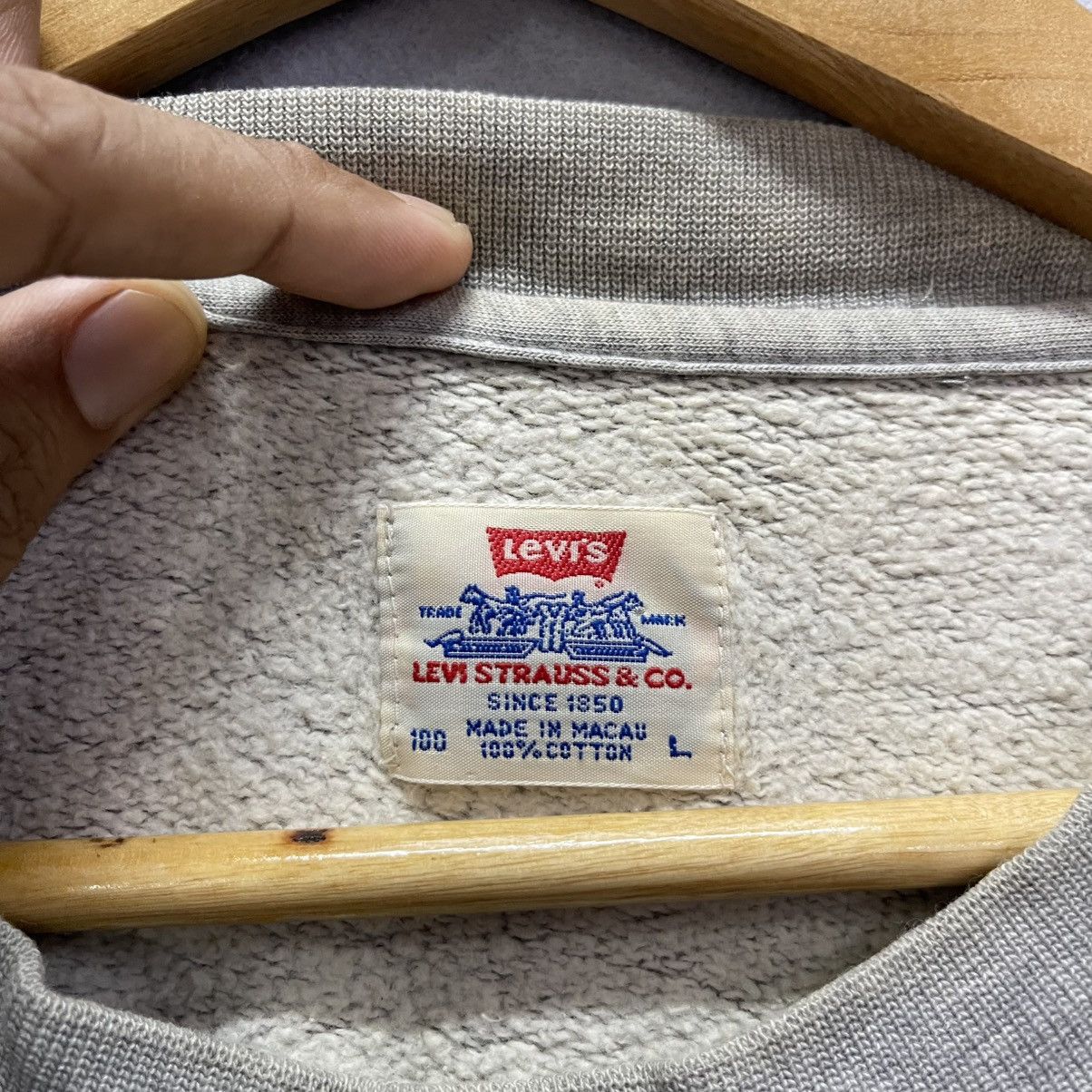 Levi's Levi’s Plain Grey Crewneck Sweatshirt – 90s Vintage Size US L / EU 52-54 / 3 - 8 Thumbnail
