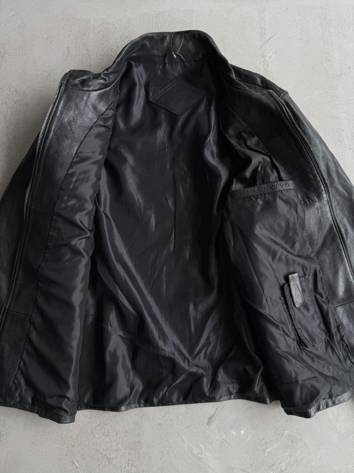 Balenciaga 1997 Balenciaga - Motorcycle Zip Leather Jacket Size US XL / EU 56 / 4 - 15 Thumbnail