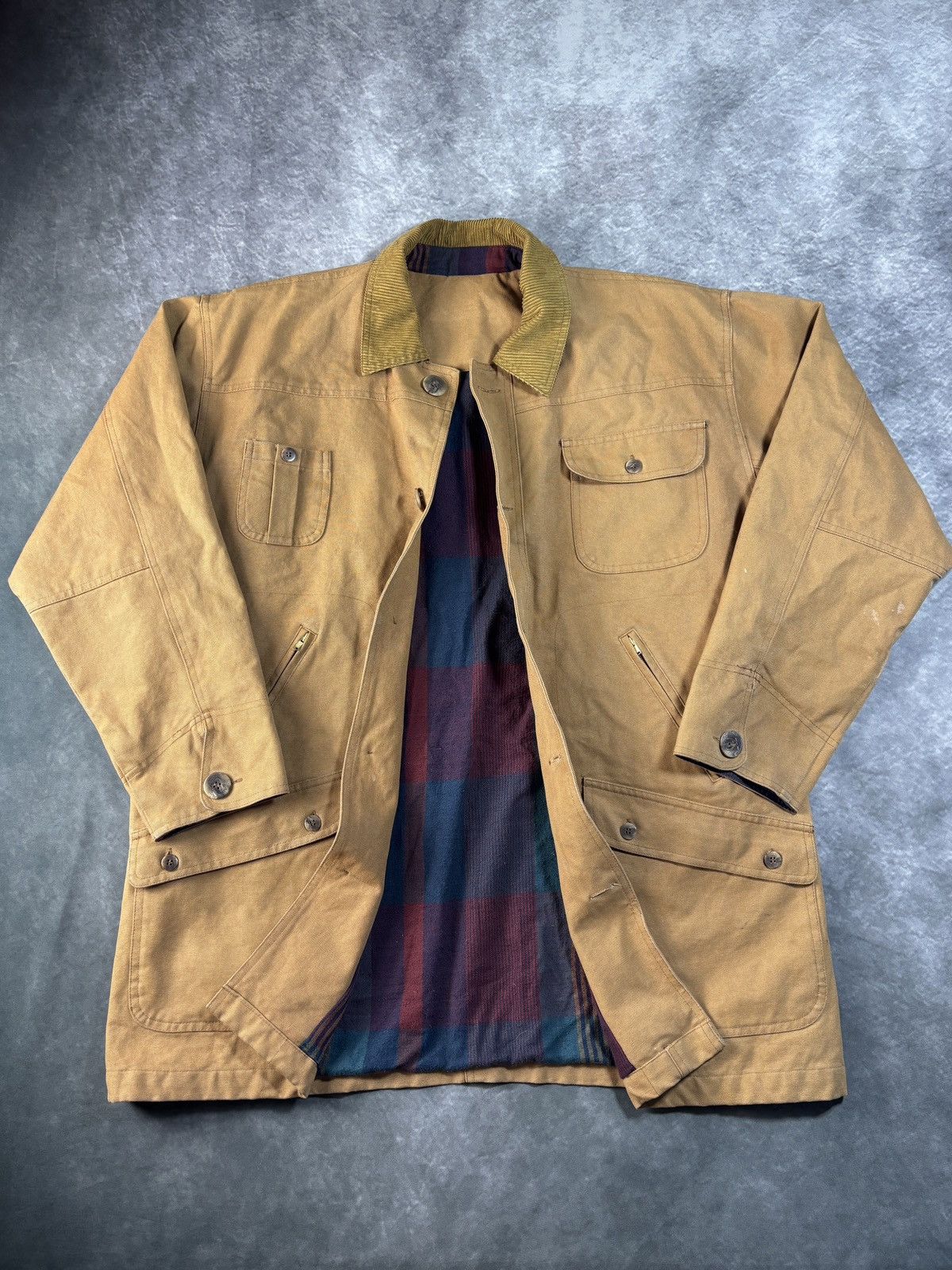 Vintage Vintage Canvas Hunting Jacket Lined Chore Coat Winter Workw Size US XL / EU 56 / 4 - 1 Thumbnail