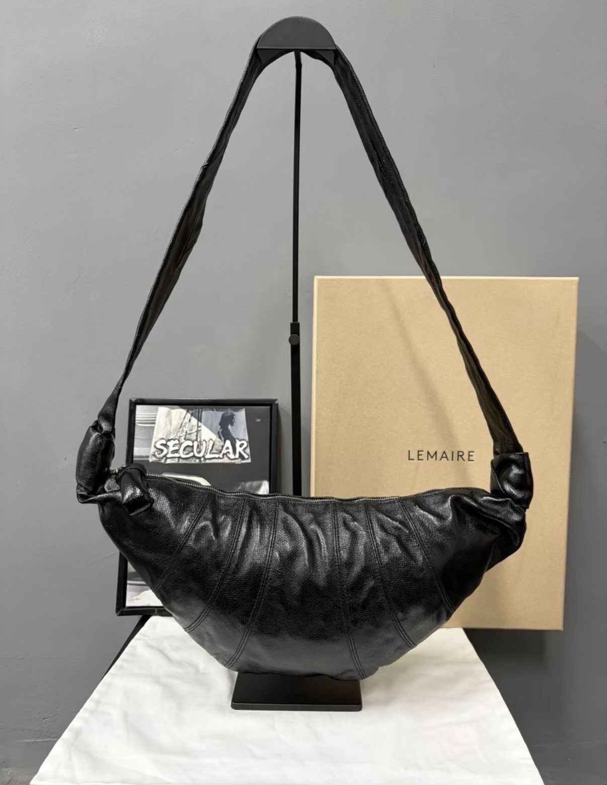 Lemaire Lemaire Medium Black Croissant Bag K34 Size ONE SIZE - 1 Thumbnail