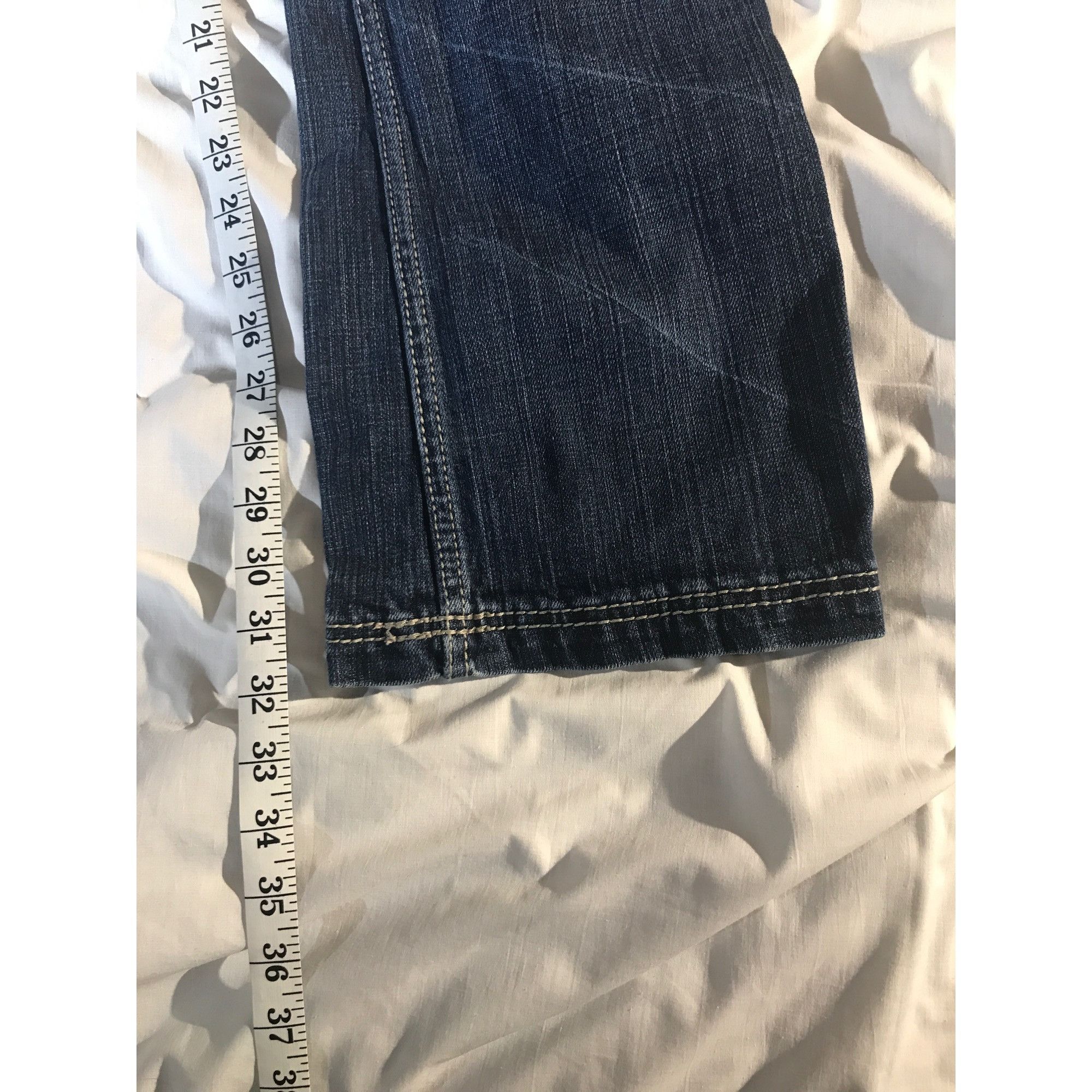 Antik Denim Antik Denim Womens Embroidered Bird Leather Patch Blue Jeans Size 29" - 8 Thumbnail