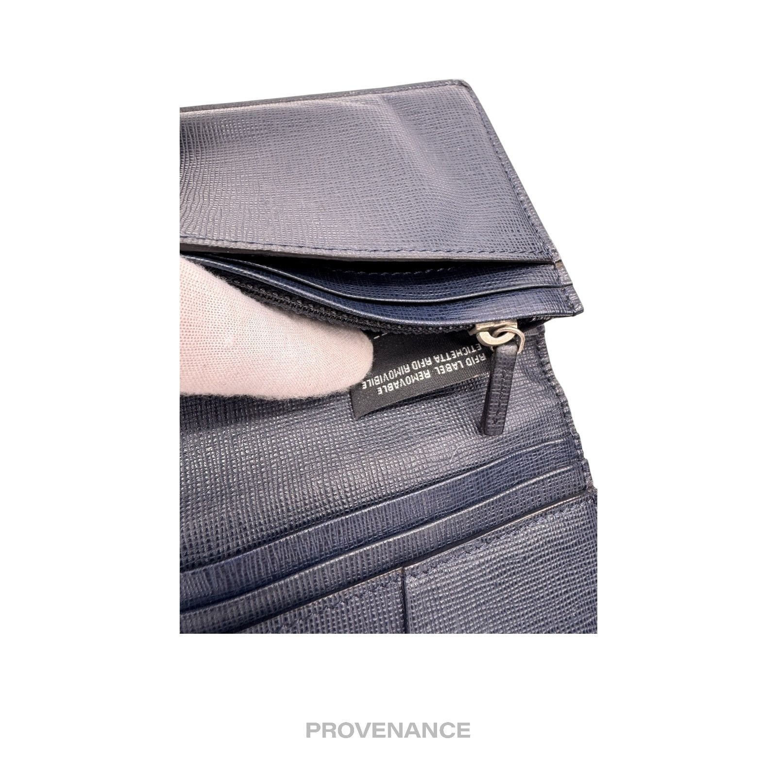 Fendi 🔴 Fendi Long Wallet - Midnight Blue FF Zucca Size ONE SIZE - 7 Thumbnail