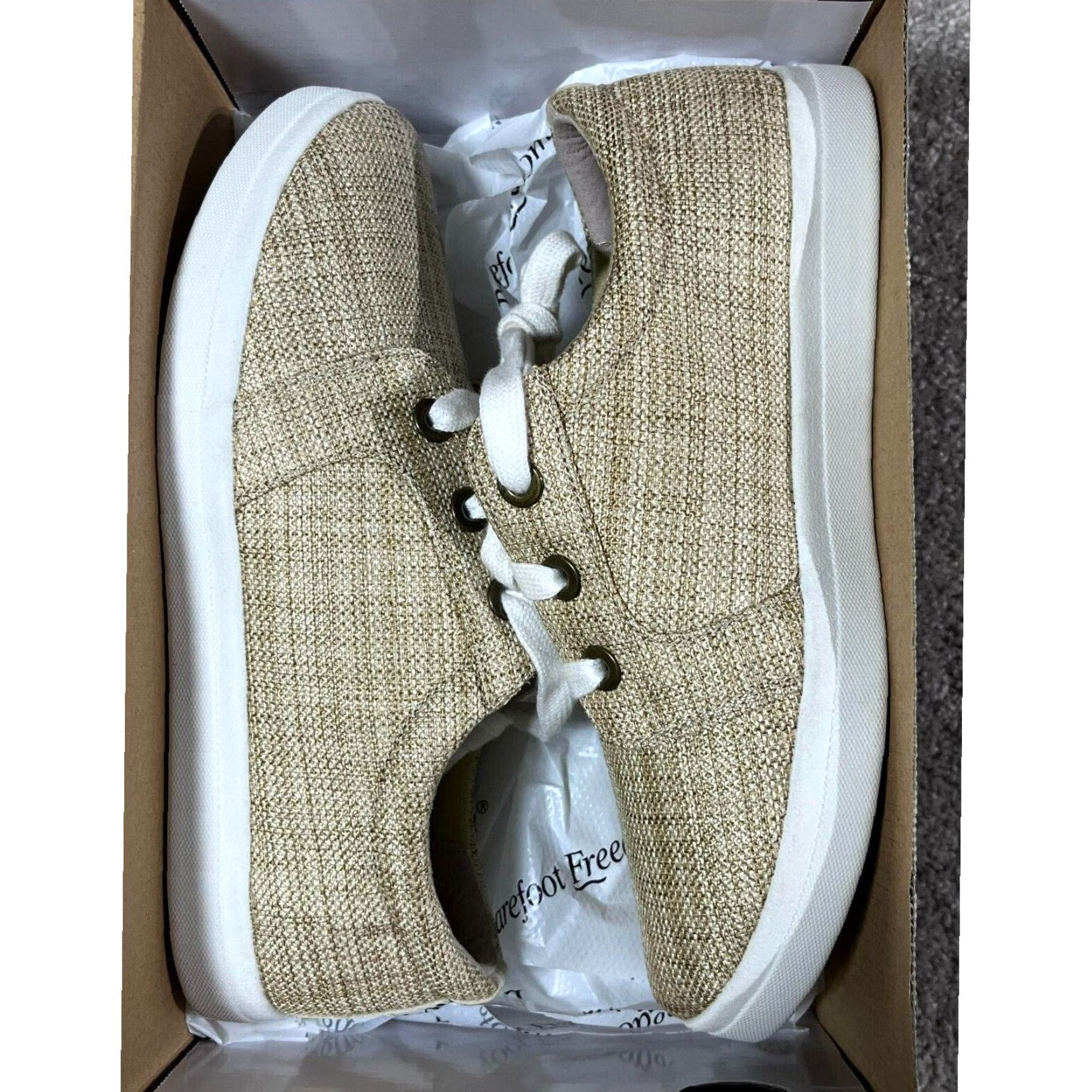 Drew Barefoot Freedom by Drew Womens Sneakers 7.5 Comfort Diabetic Orthopedic Beige Casual Lace Up Low Top M Womens Shoes Size US 8 / IT 38 - 2 Thumbnail