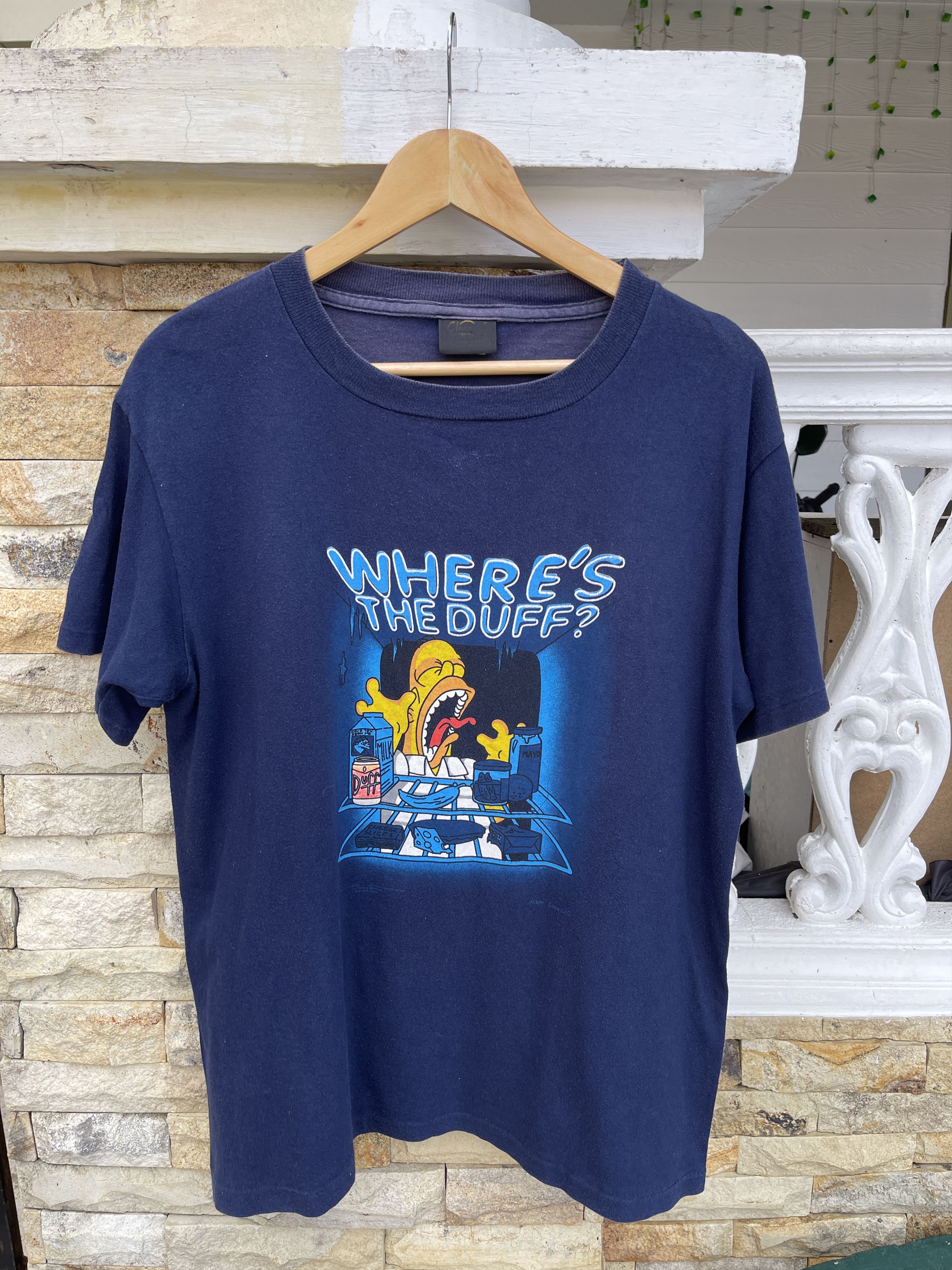 Cartoon Network Rare🔥Vtg90s The Simpson Cartoon Matt Groening Faded Tee Size US M / EU 48-50 / 2 - 1 Thumbnail