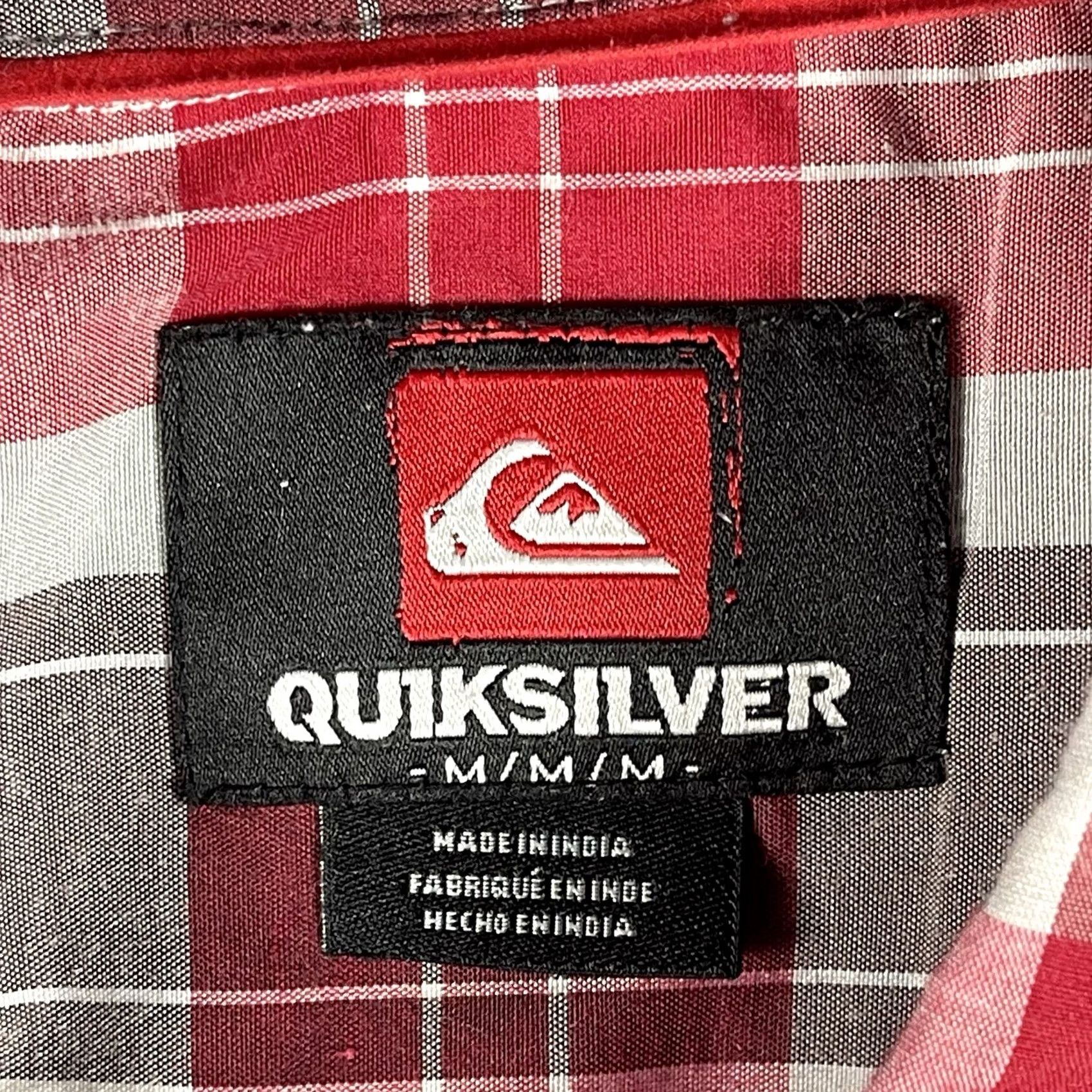Quiksilver Quiksilver Shirt Men's Size M Red Plaid Short Sleeve Button Up Surf Skate Y2K Quick Silver Size US M / EU 48-50 / 2 - 4 Thumbnail